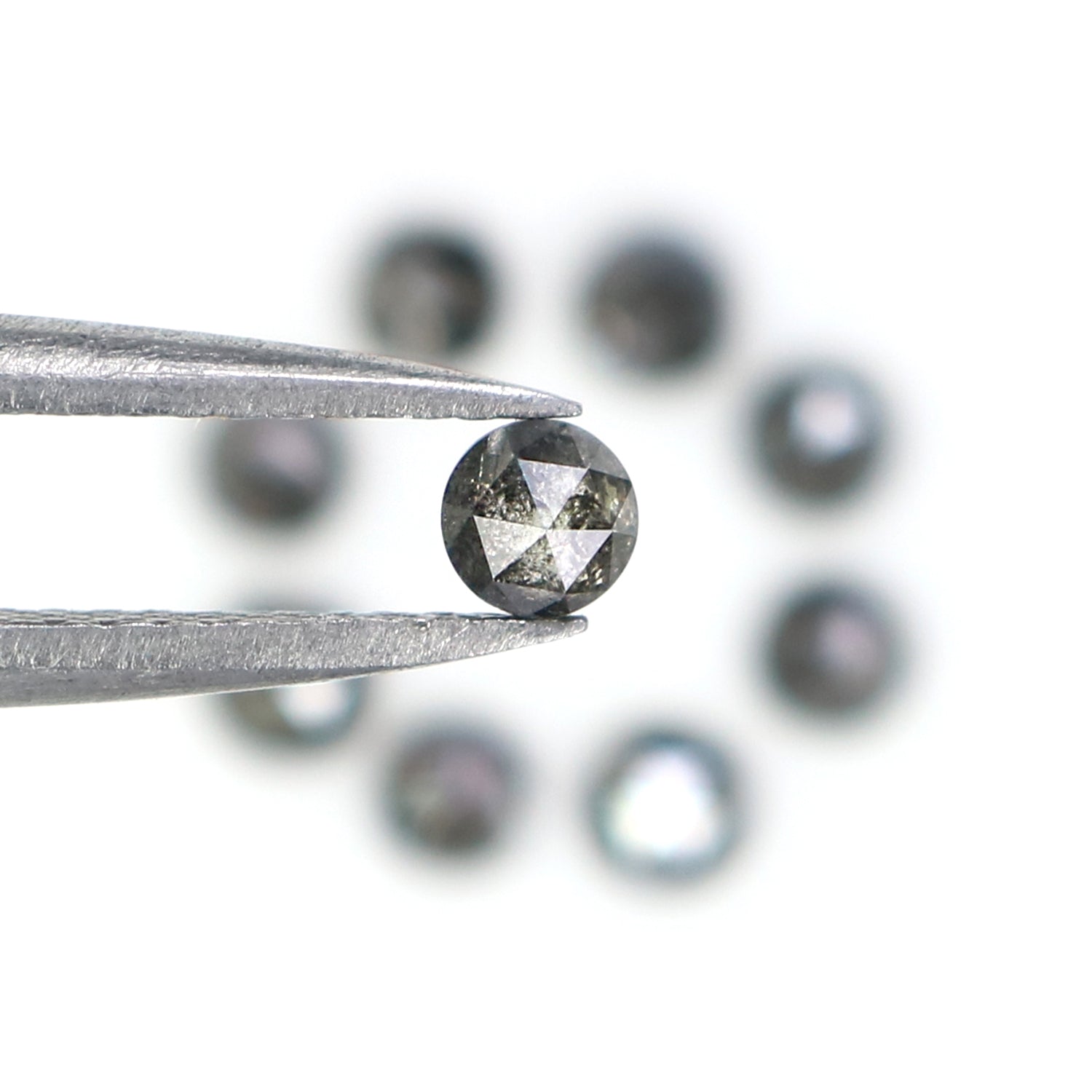 Natural Loose Round Cut Diamond, Salt And Pepper Round Diamond, Natural Loose Diamond, Round Rose Cut Diamond, 1.06 CT Round Shape KDK2670