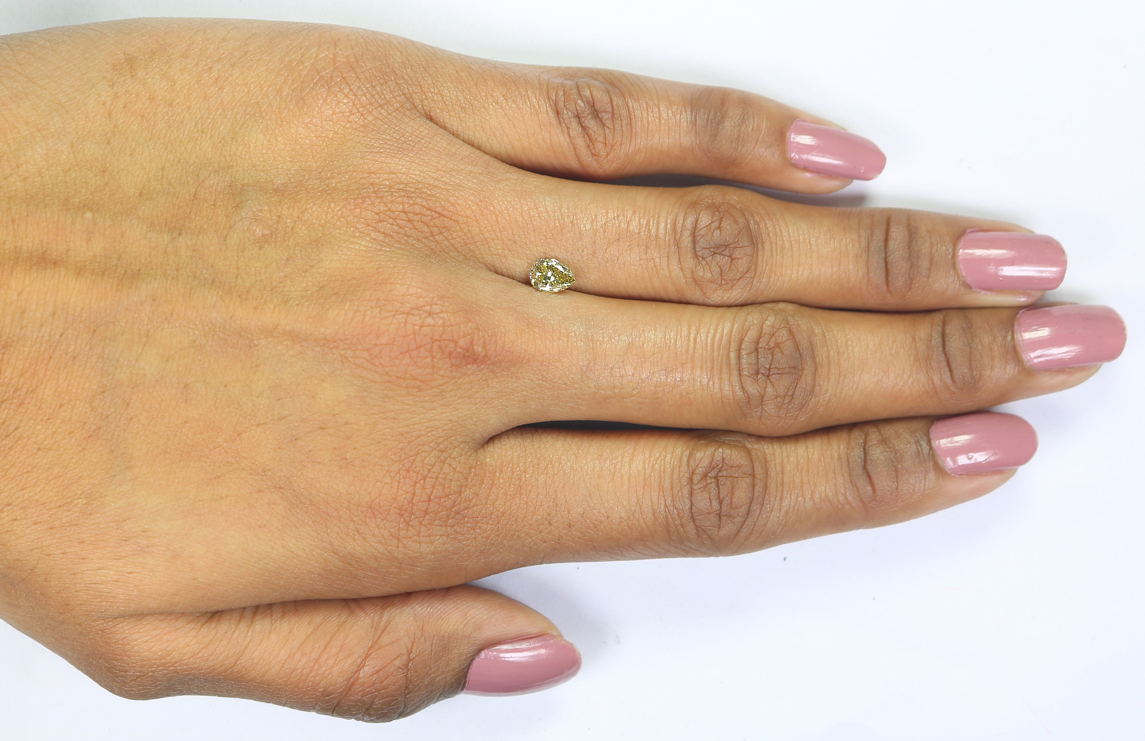 0.52 CT Natural Loose Pear Shape Diamond Yellow Color Pear Cut Diamond 5.96 MM Natural Loose Yellow Diamond Pear Brilliant Cut Diamond L3509