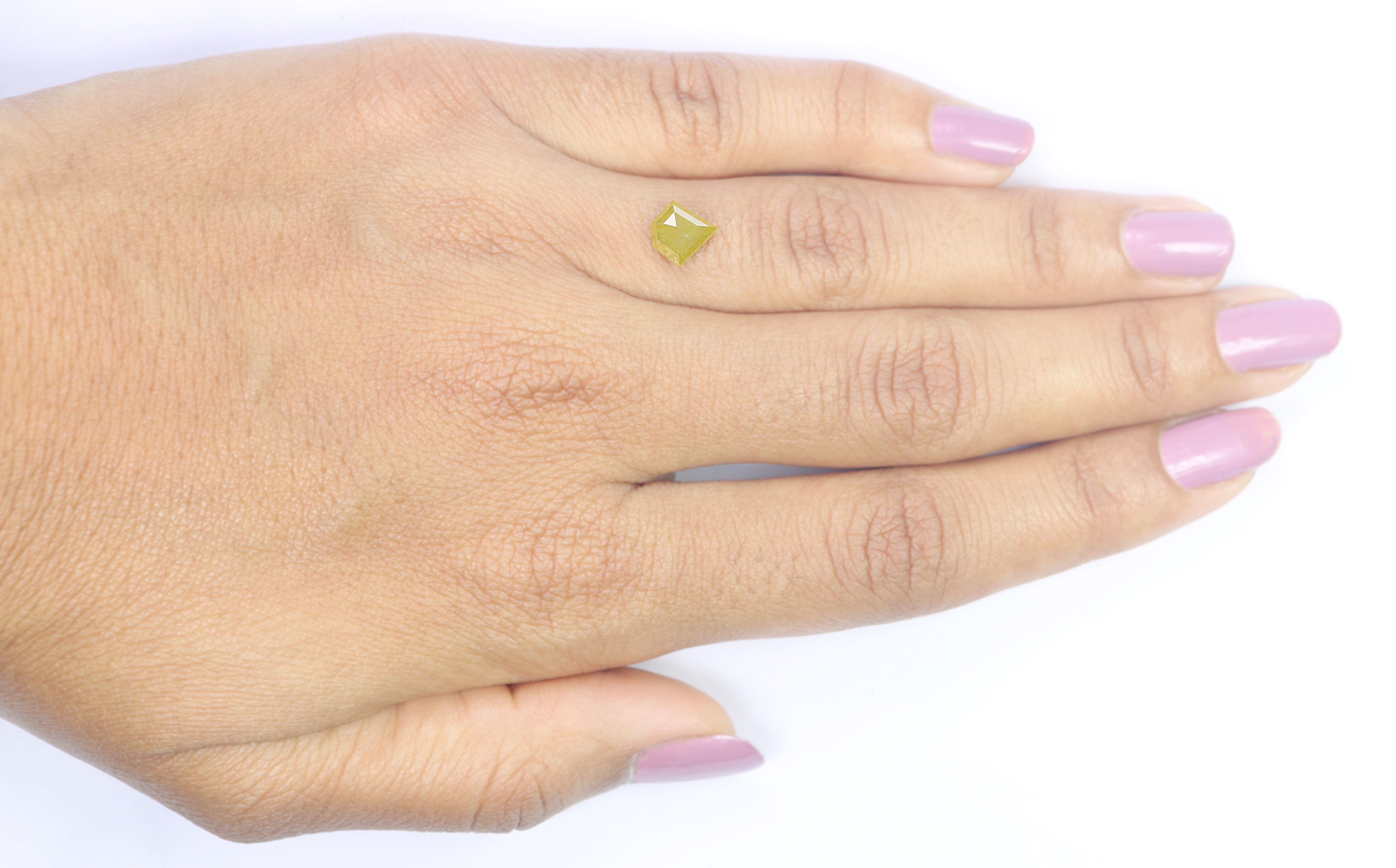 1.19 CT Natural Loose Shield Shape Diamond Yellow Color Shield Cut Diamond 7.30 MM Natural Loose Diamond Shield Rose Cut Diamond LQ9638