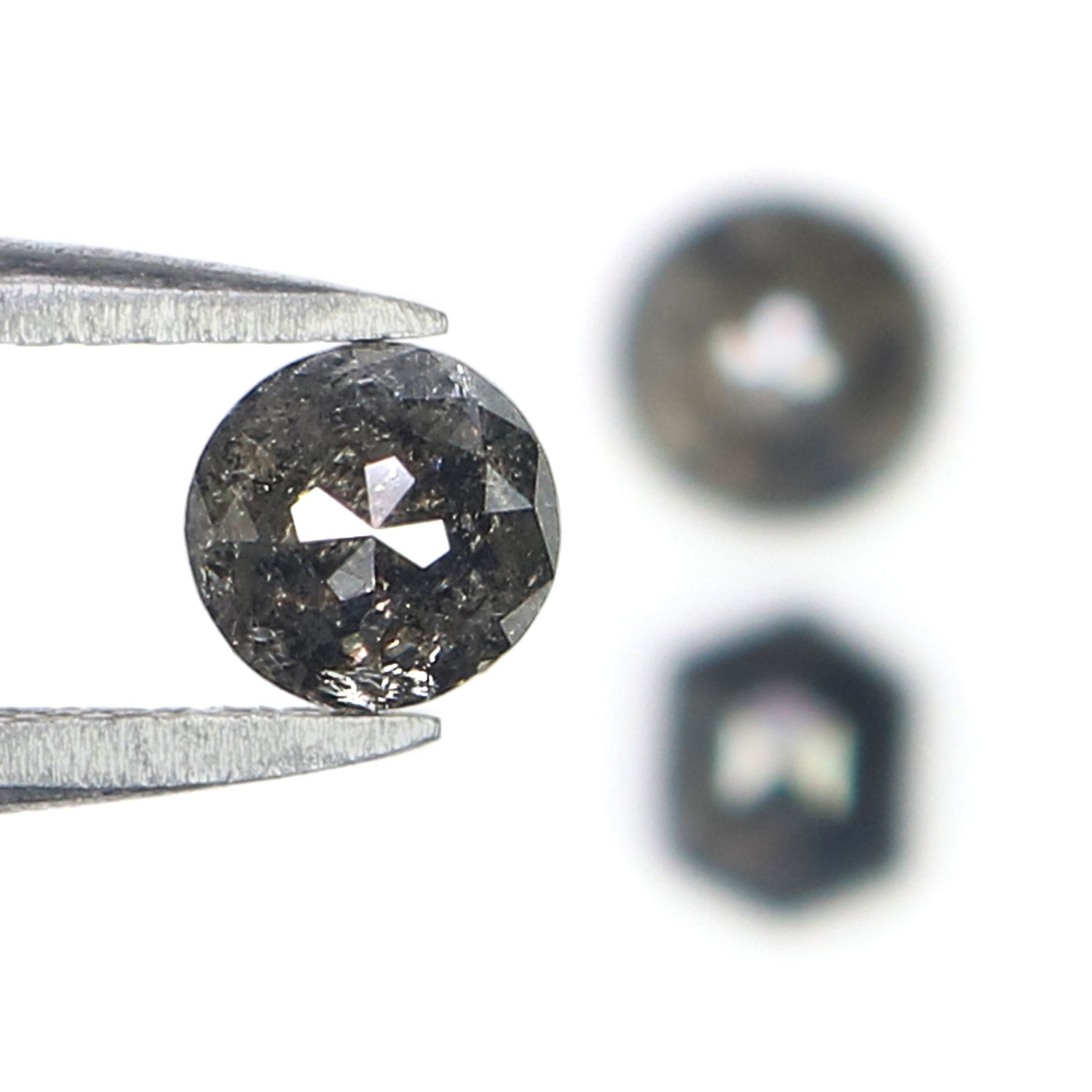 1.03 CT Natural Loose Mix Shape Diamond Salt And Pepper Mix Shape Diamond 4.35 MM Natural Black Grey Color Mix Shape Rose Cut Diamond KR2328