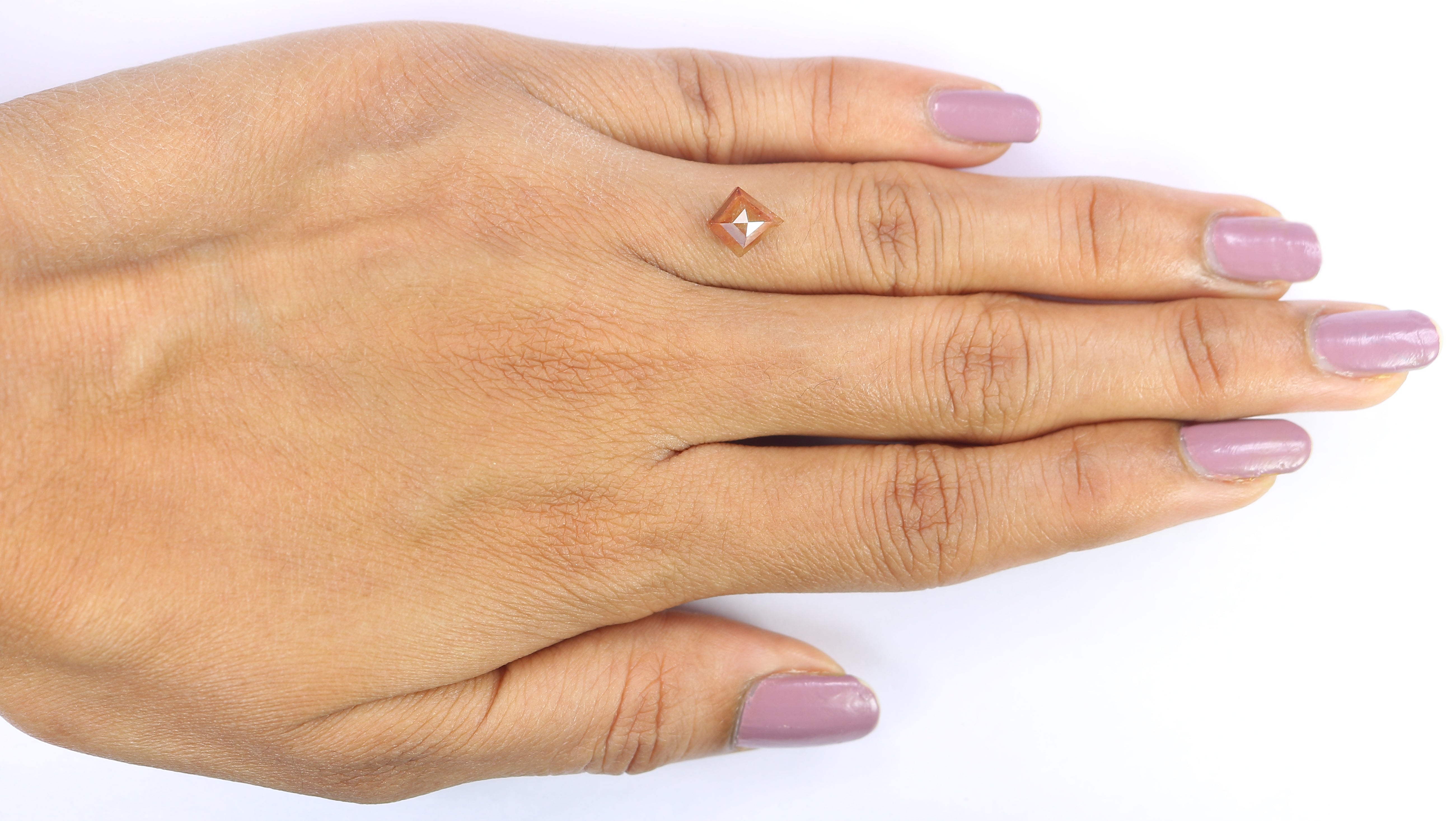 1.29 CT Natural Loose Kite Shape Diamond Brown Color Kite Cut Diamond 7.90 MM Natural Loose Brown Kite Diamond Kite Rose Cut Diamond LQ9004