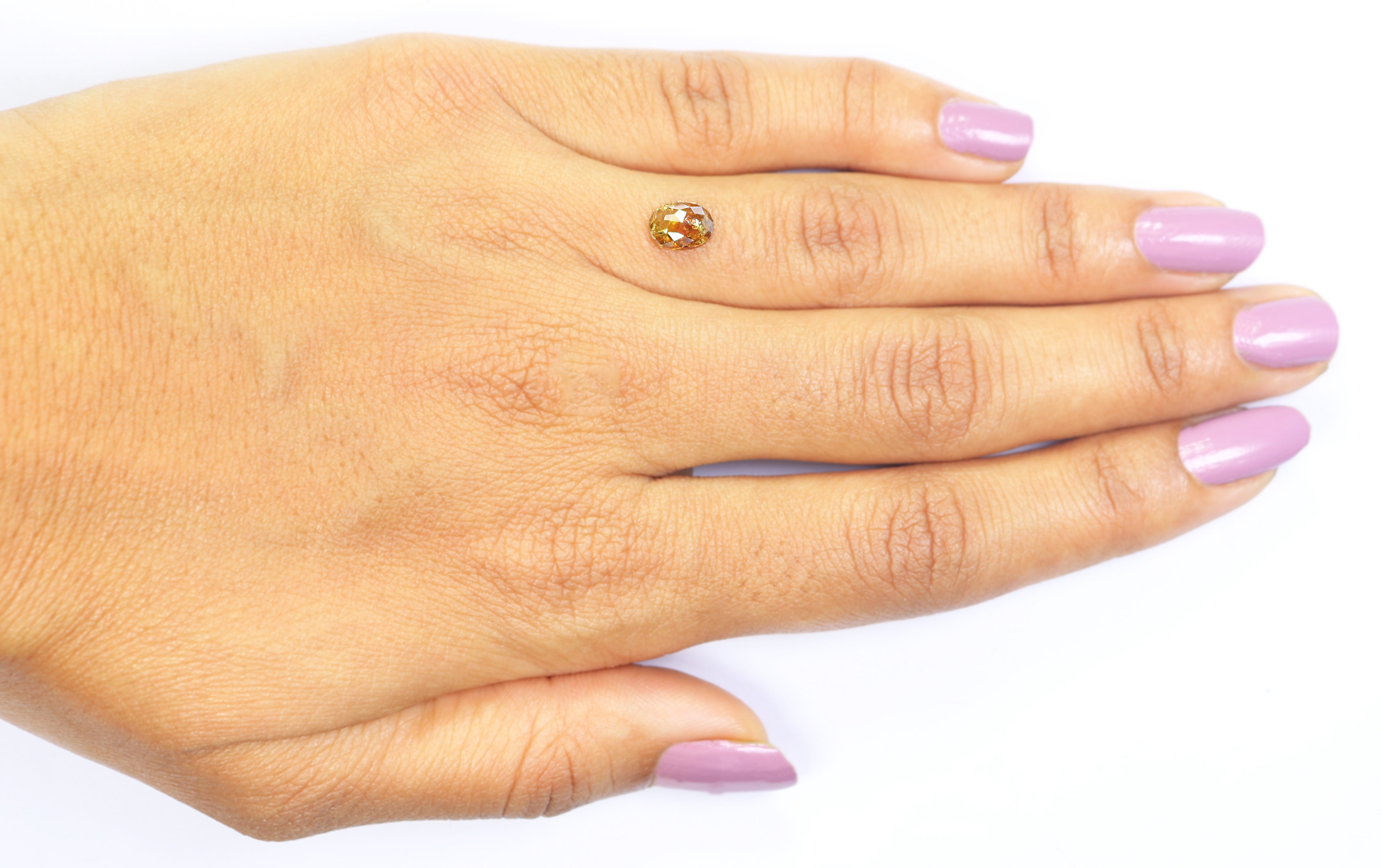 0.91 Ct Natural Loose Oval Shape Diamond Brown Yellow Color Oval Cut Diamond 7.05 MM Natural Brown Yellow Color Oval Rose Cut Diamond N1052