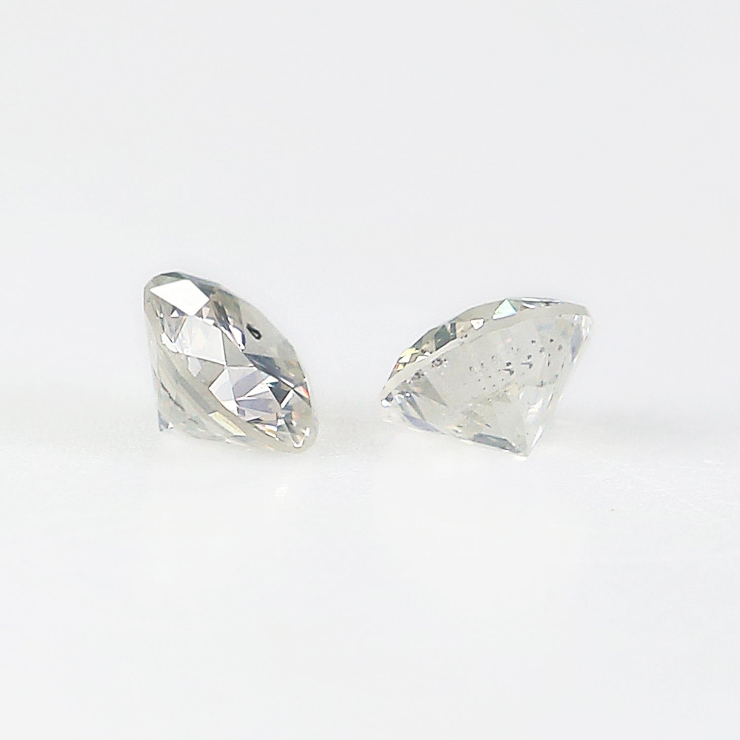 0.36 Ct Natural Loose Round Cut Pair Diamond White - J Color Round Shape Diamond 3.60 MM Natural Diamond Round Brilliant Cut Diamond LQ2007