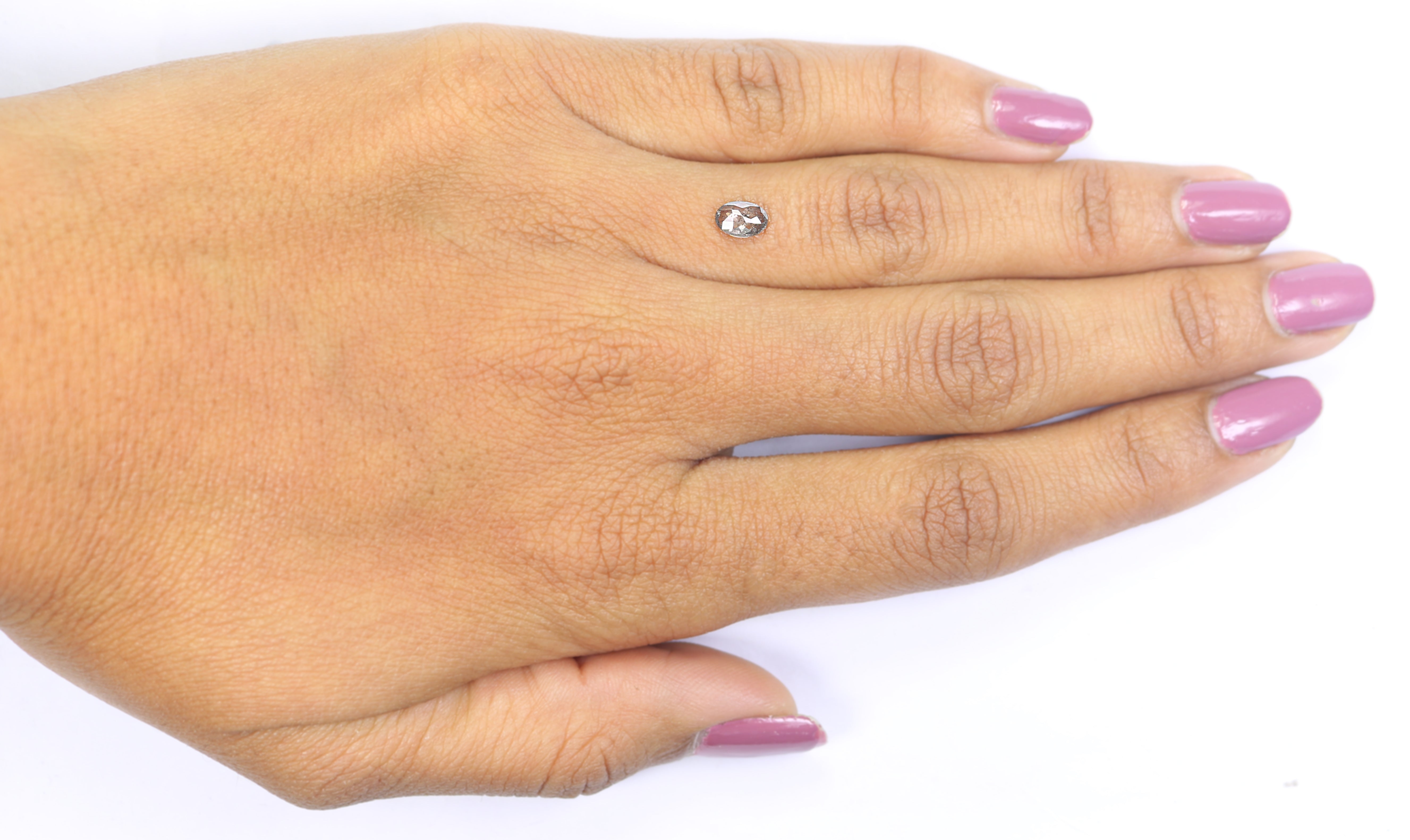 0.40 CT Natural Loose Oval Shape Diamond Salt And Pepper Oval Cut Diamond 5.85 MM Natural Loose Black Grey Color Oval Rose Cut Diamond LQ244