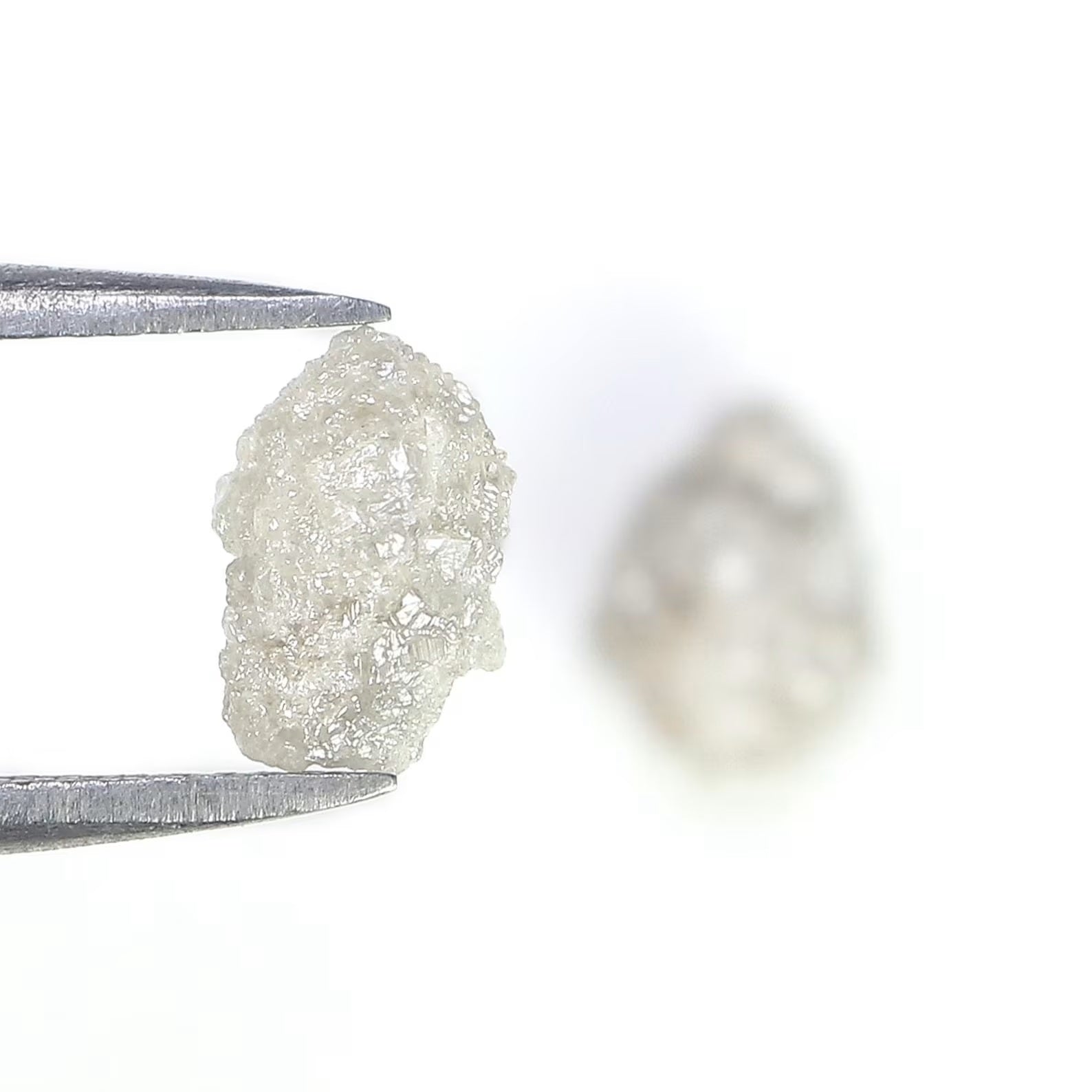 3.23 CT Natural Loose Rough Shape Diamond Grey Color Rough Uncut Diamond 8.25 MM Natural Grey Diamond Rough Irregular Cut Diamond NQ2586