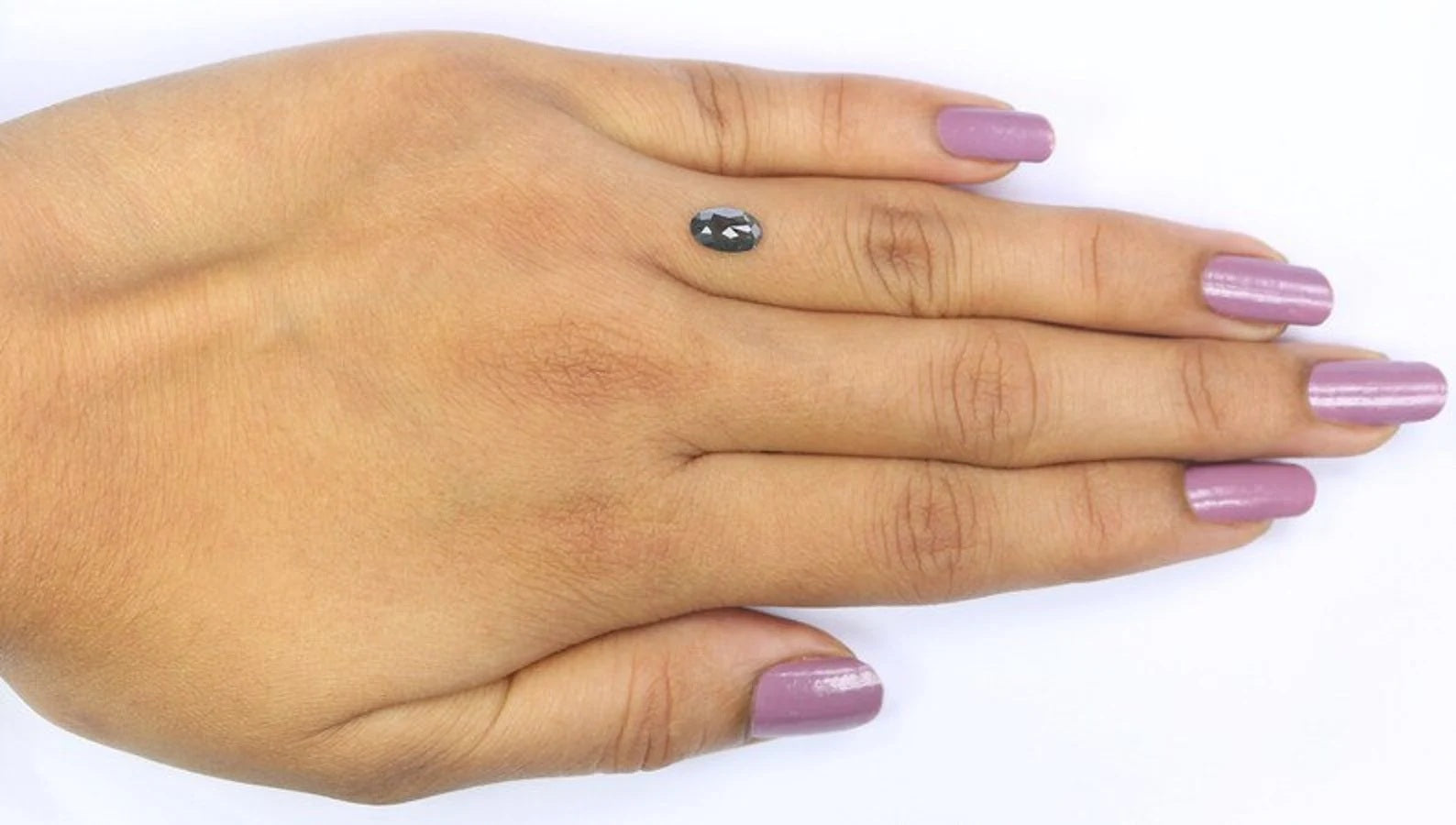 0.77 Ct Natural Loose Oval Shape Diamond Salt And Pepper Oval Diamond 7.60 MM Natural Diamond Black Grey Color Oval Rose Cut Diamond NQ804