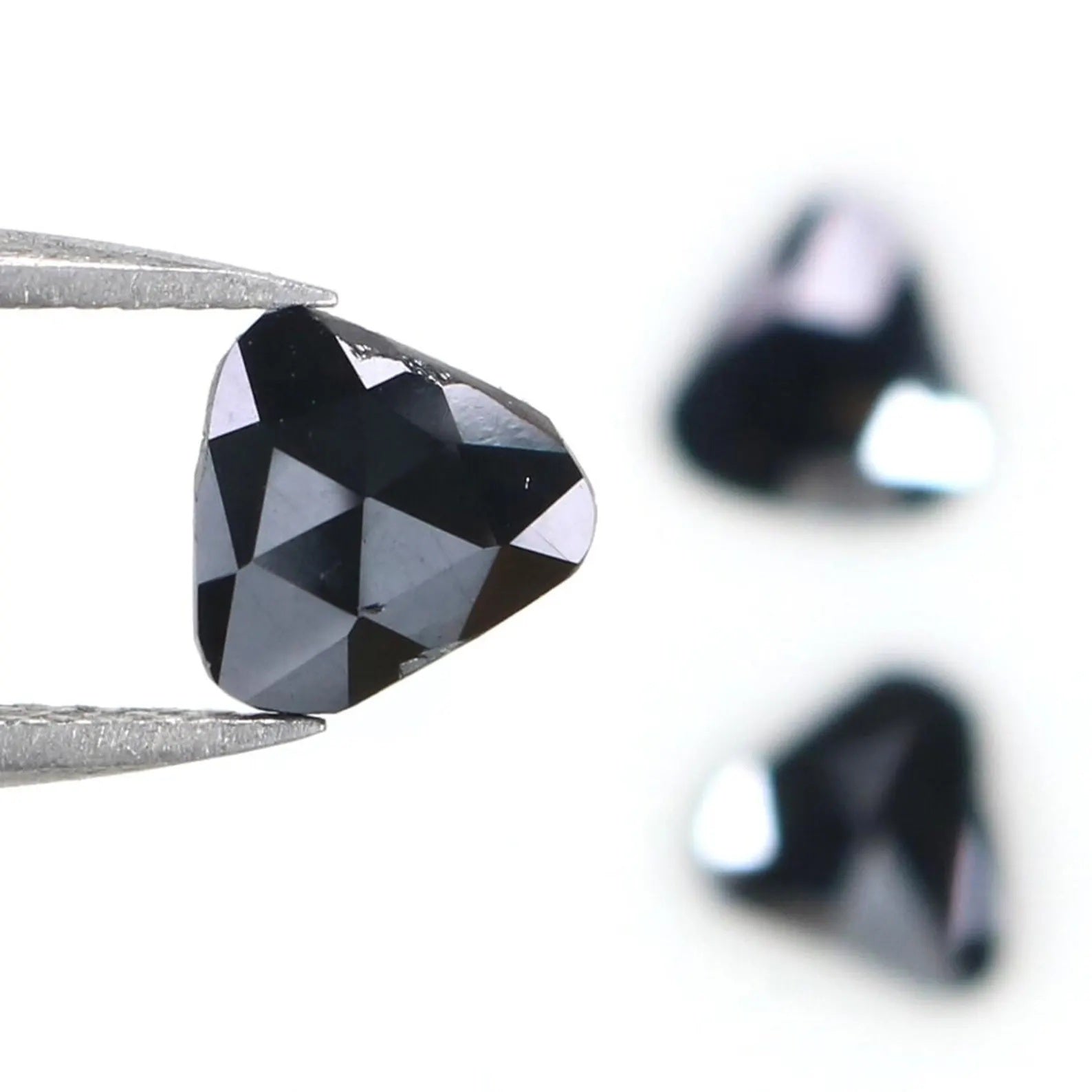 0.97 CT Natural Loose Slice Shape Diamond Black Color Slice Cut Diamond 6.05 MM Natural Loose Black Color Slice Irregular Cut Diamond NQ2255