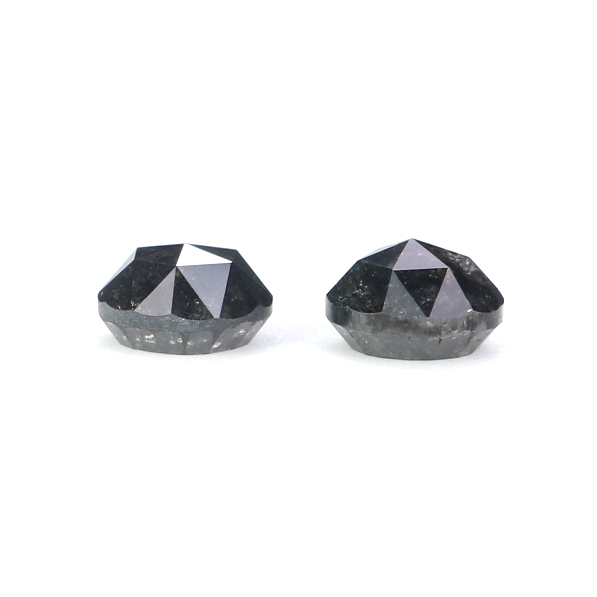 0.95 CT Natural Loose Round Rose Cut Diamond Salt And Pepper Round Shape Diamond 4.50 MM Black Grey Round Shape Rose Cut Diamond KQ2662