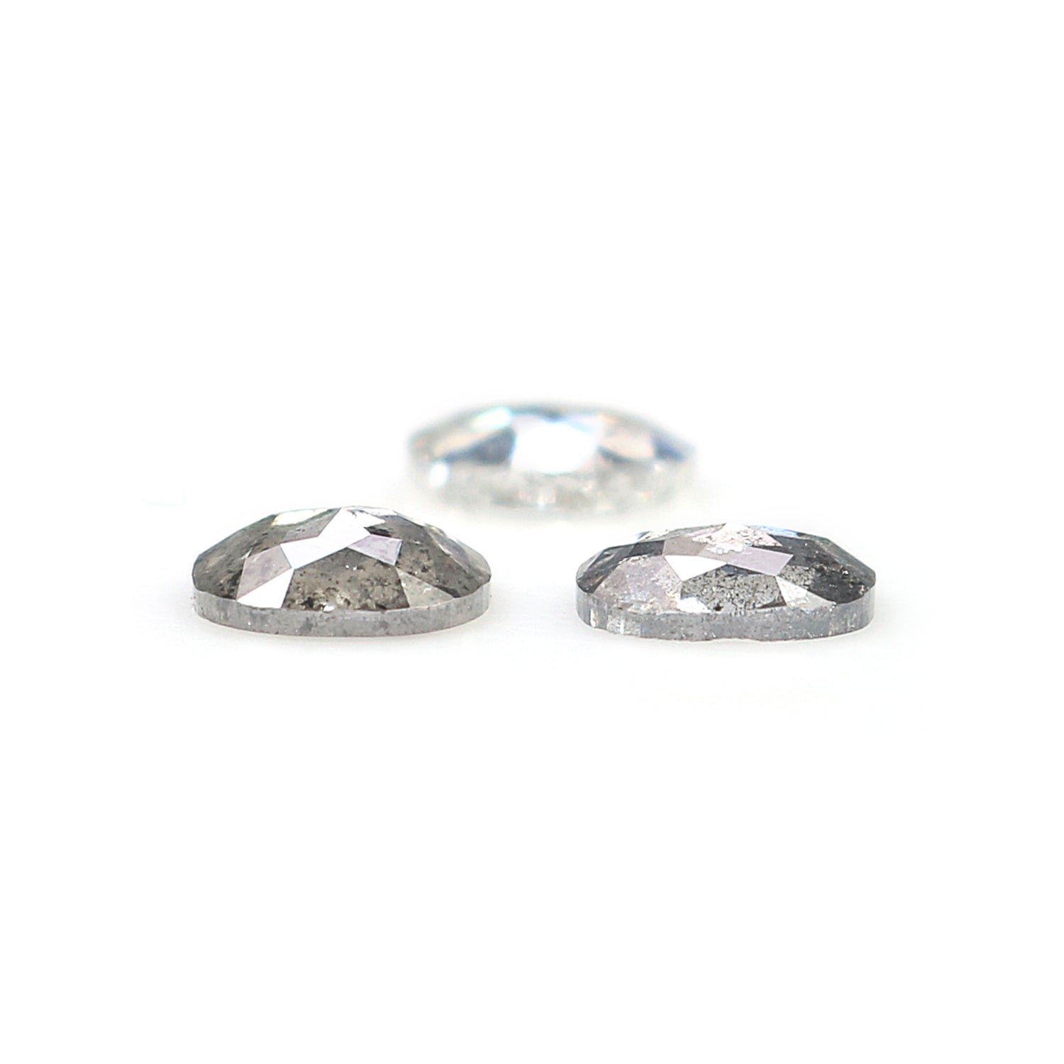 Natural Loose Mix Shape Salt And Pepper Diamond Black Grey Color 0.80 CT 4.80 MM Mix Shape Shape Rose Cut Diamond KDL184