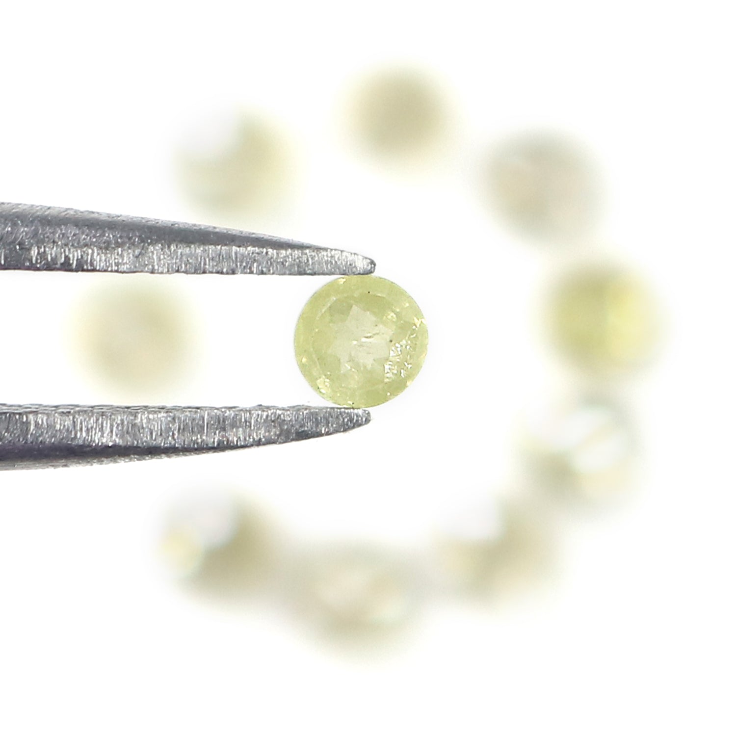 1.32 CT Natural Loose Round Rose Cut Diamond Grey Color Round Shape Diamond 2.90 MM Natural Loose Yellow Color Round Rose Cut Diamond LQ9253