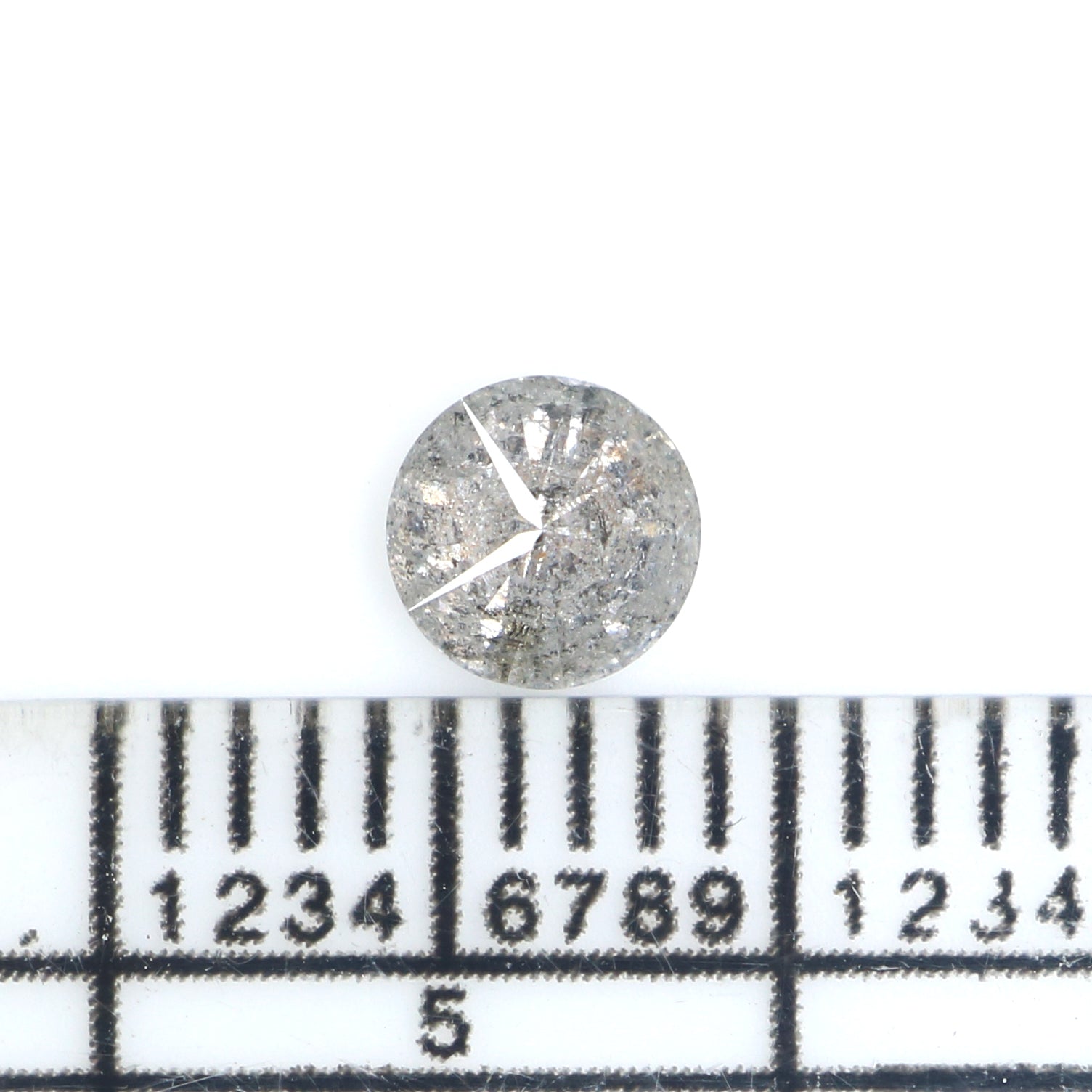 0.40 CT Natural Loose Round Shape Diamond Salt And Pepper Round Diamond 4.65 MM Natural Black Grey Color Round Brilliant Cut Diamond LQ2802