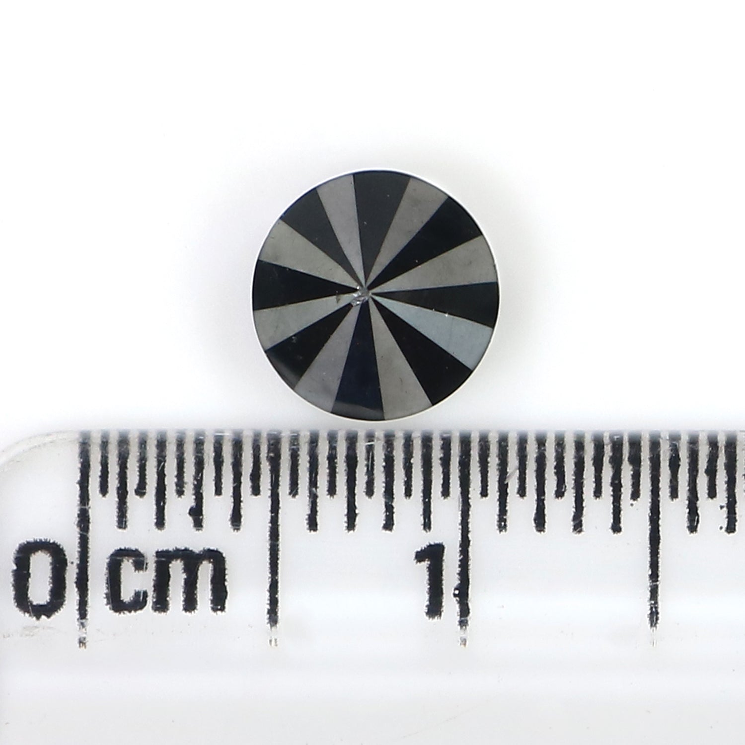 1.45 Ct Natural Loose Round Shape Diamond Black Color Diamond 6.60 MM Natural Loose Diamond Black Color Round Brilliant Cut Diamond LC16
