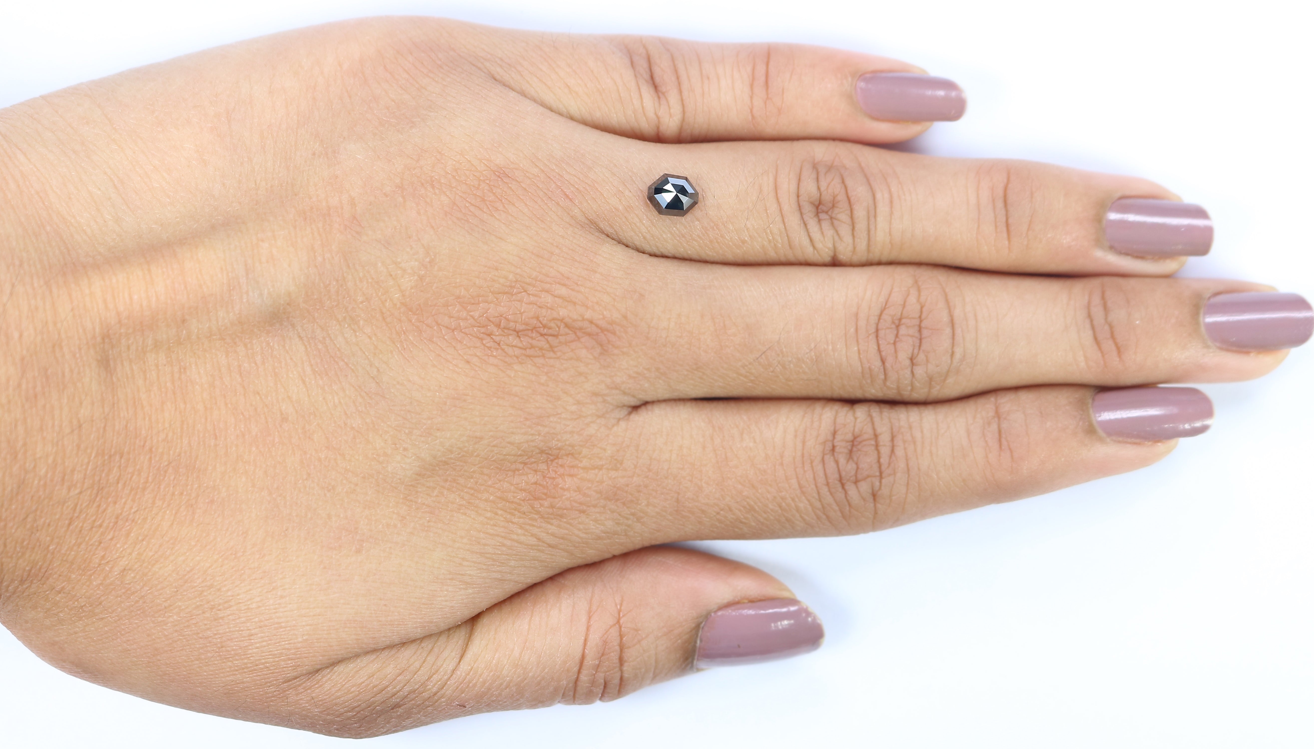 0.70 CT Natural Loose Octagon Shape Diamond Black Color Octagon Diamond 5.80 MM Natural Loose Black Color Octagon Rose Cut Diamond LQ9719
