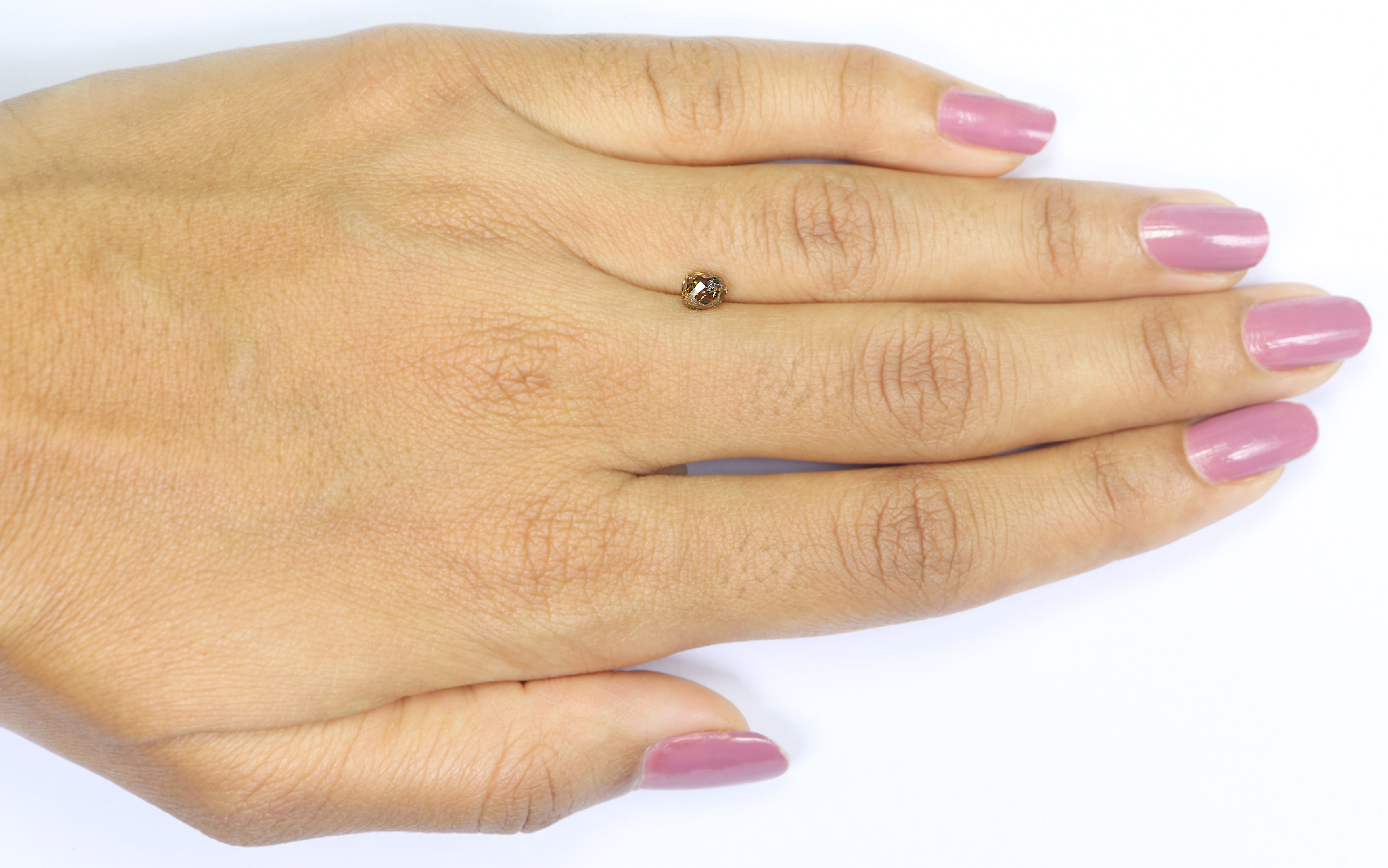 0.75 Ct Natural Loose Briolette Shape Diamond Brown Color Drop Diamond 5.00 MM Natural Loose Brown Color Briolette Rose Cut Diamond LQ126