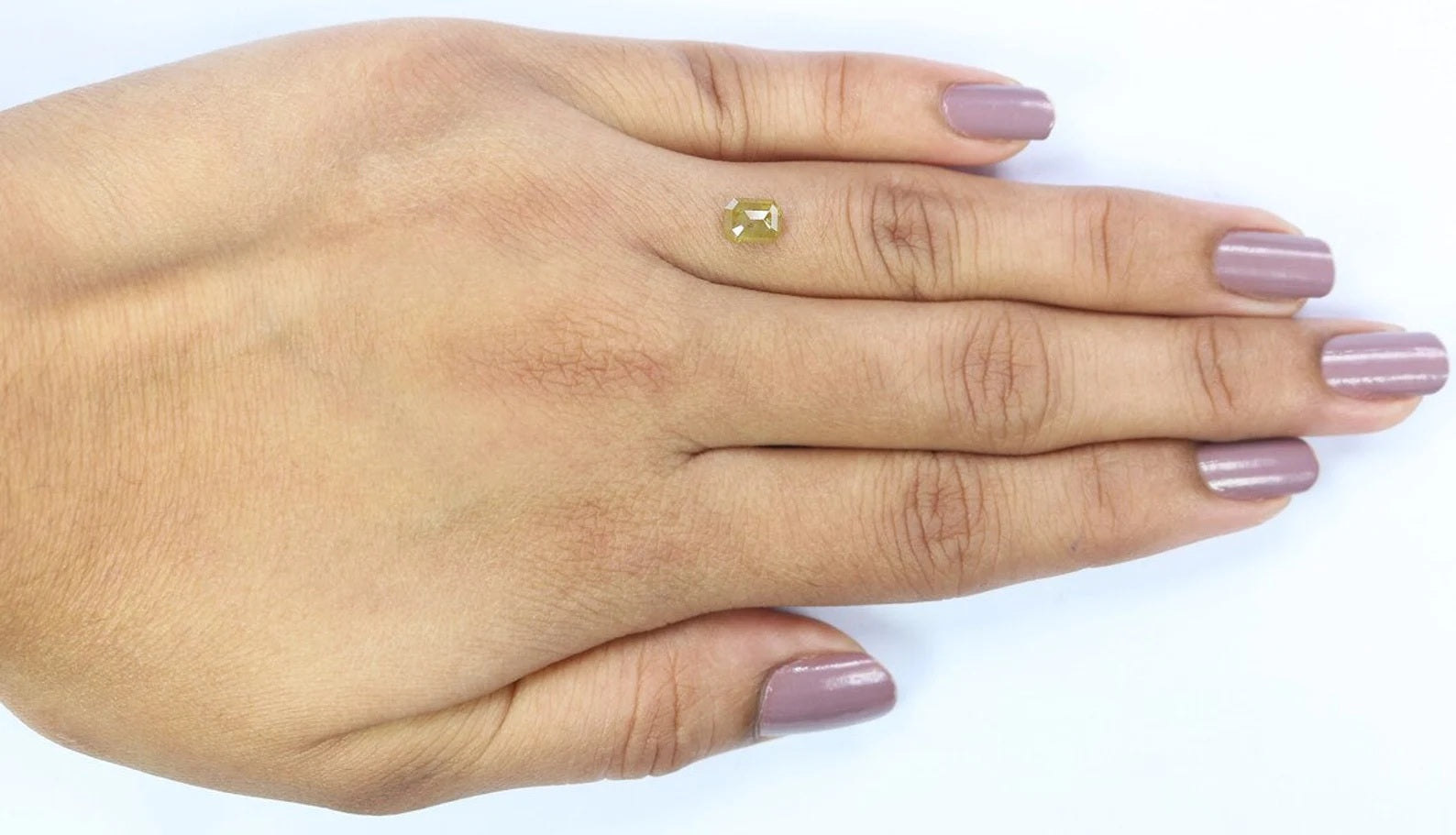 0.84 CT Natural Loose Emerald Shape Diamond Yellow Color Emerald Diamond 5.80 MM Natural Loose Diamond Emerald Shape Rose Cut Diamond NQ983