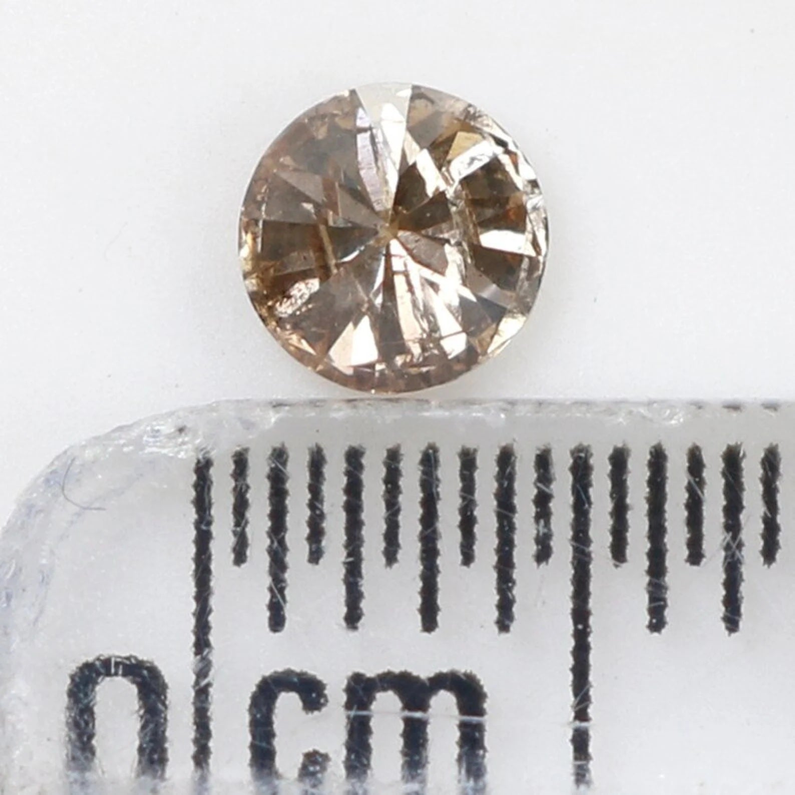 0.31 CT Natural Loose Round Shape Diamond Brown Color Round Cut Diamond 4.10 MM Natural Brown Color Round Brilliant Cut Diamond NQ1079