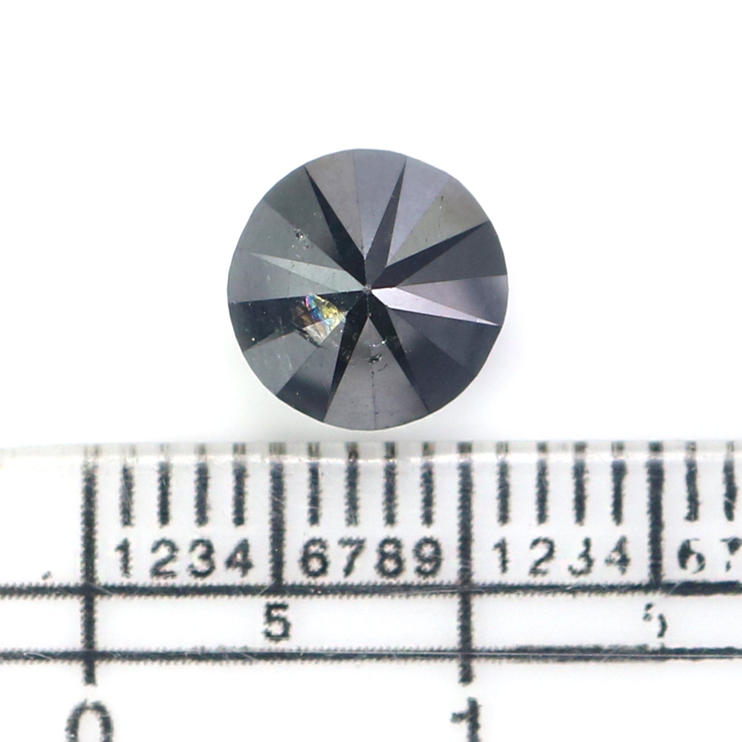 2.69 Ct Natural Loose Round Shape Diamond Black Color Round Cut Diamond 7.45 MM Natural Black Diamond Round Brilliant Cut Diamond LQ2902
