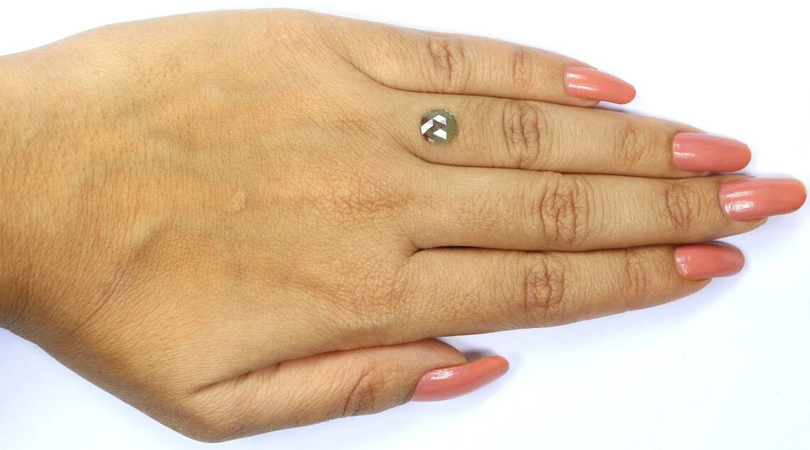 1.02 CT Natural Loose Cushion Diamond Grey Green Color Cushion Diamond 7.00 MM Natural Loose Diamond Cushion Shape Rose Cut Diamond NQ7797