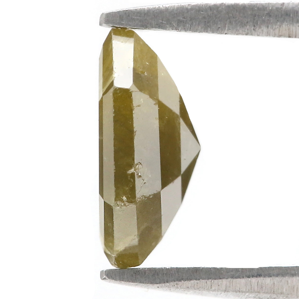 Natural Hexagon Cut Green Color Diamond 2.07 CT Loose Hexagon Rose Cut Green Stone 9.40 MM Rustic Diamond For Custom Engagement Ring L3646