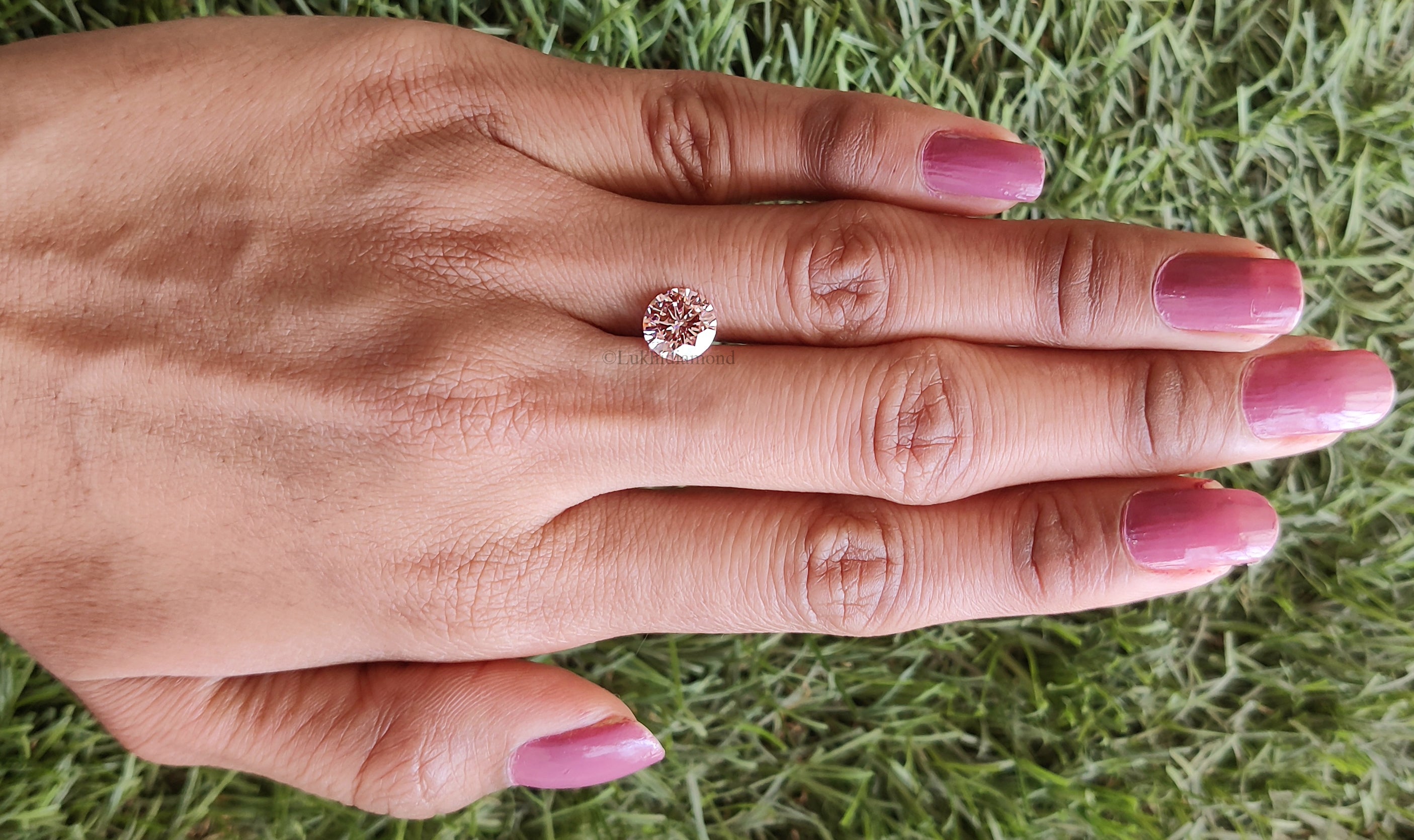 1.65 CT IGI Certified Round Brilliant Cut Fancy Intense Pink Color VS2 Clarity Diamond Lab Grown Diamond Lab Created Round CVD Diamond L3584