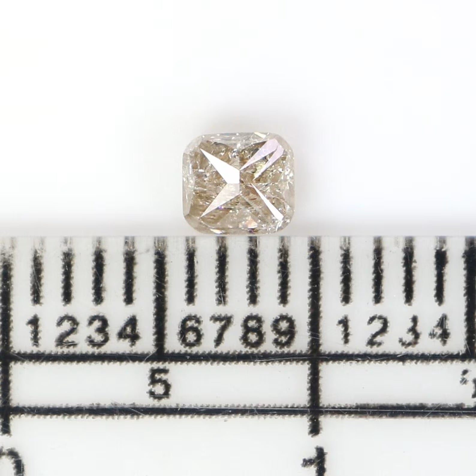 0.28 CT Natural Loose Cushion Cut Diamond Grey Color Cushion Diamond 3.70 MM Natural Diamond Grey Color Cushion Brilliant Cut Diamond NQ7400