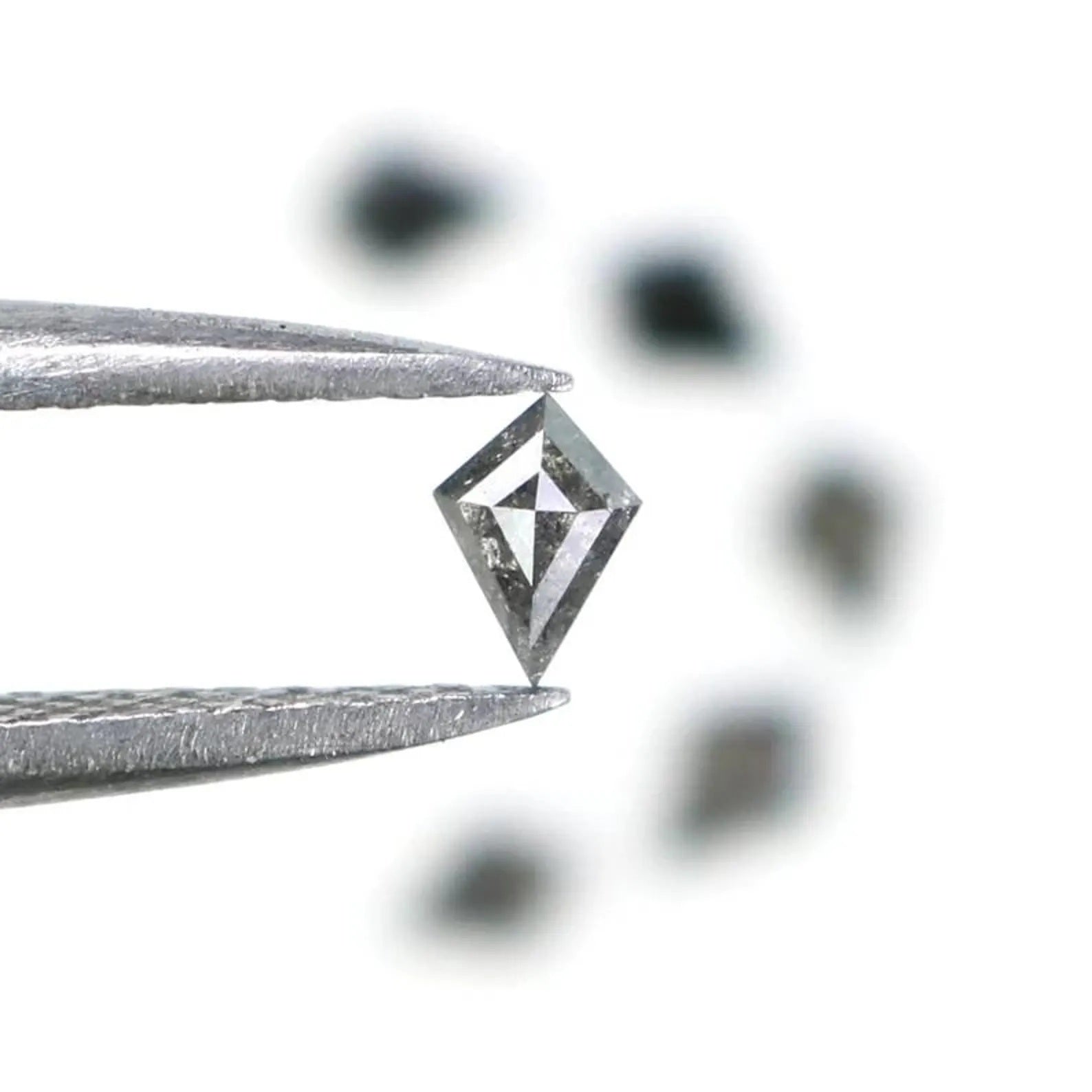 0.40 CT Natural Loose Kite Shape Diamond Salt And Pepper Kite Diamond 3.60 MM Natural Loose Black Grey Color Kite Rose Cut Diamond NQ2351