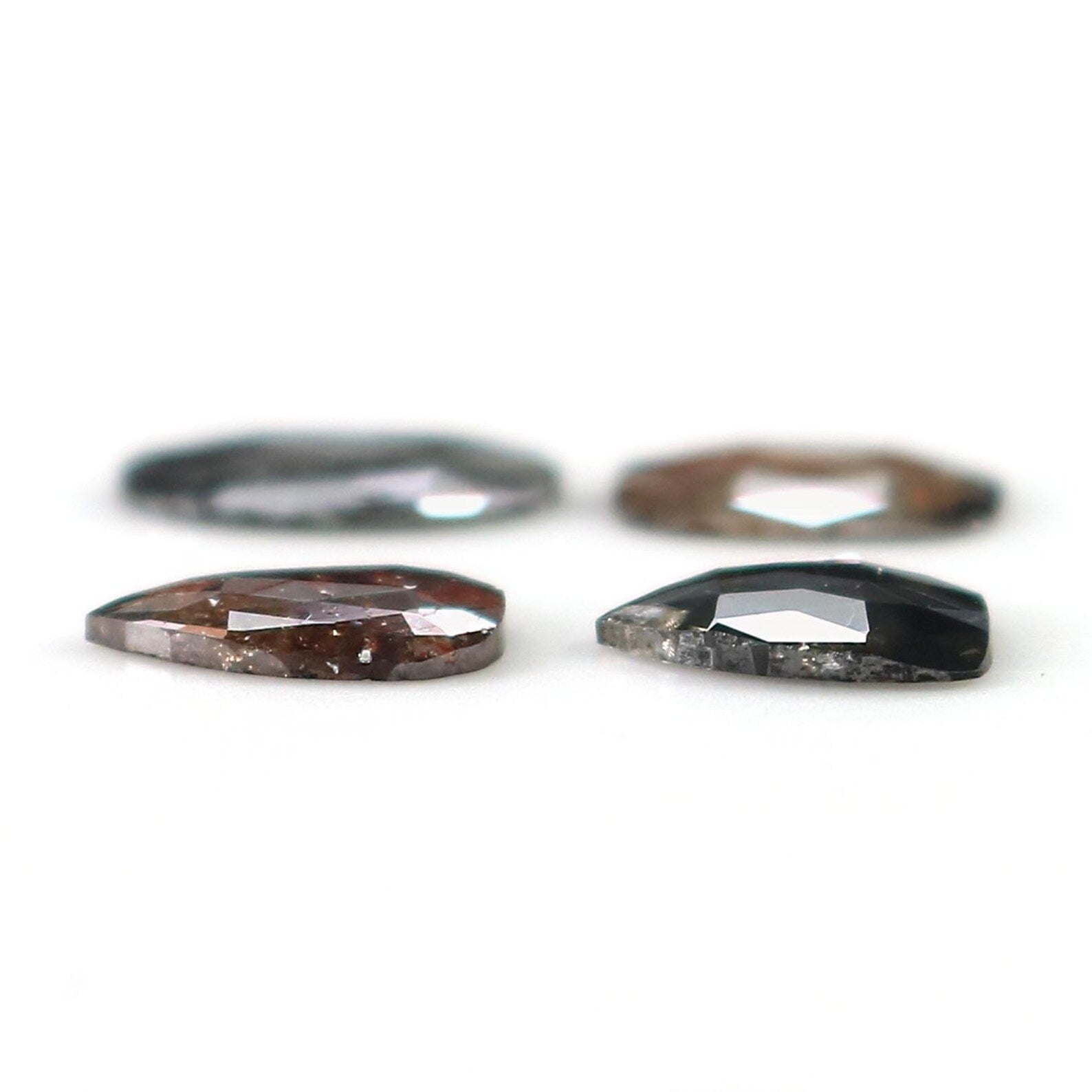 1.85 Ct Natural Loose Mix Shape Diamond Mix Color Diamond 8.40 MM Natural Loose Diamond Black Brown Color Mix Shape Rose Cut Diamond NQ2542
