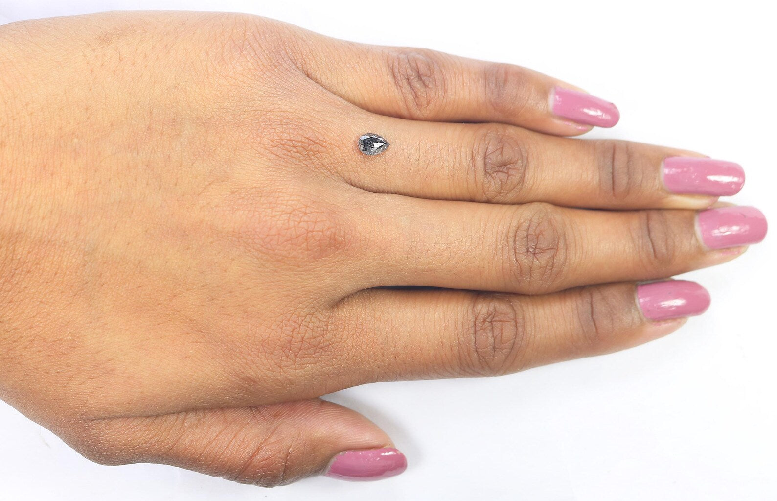 0.48 CT Natural Loose Pear Shape Diamond Black Color Pear Cut Diamond 6.30 MM Natural Loose Diamond Black Color Pear Rose Cut Diamond QN904