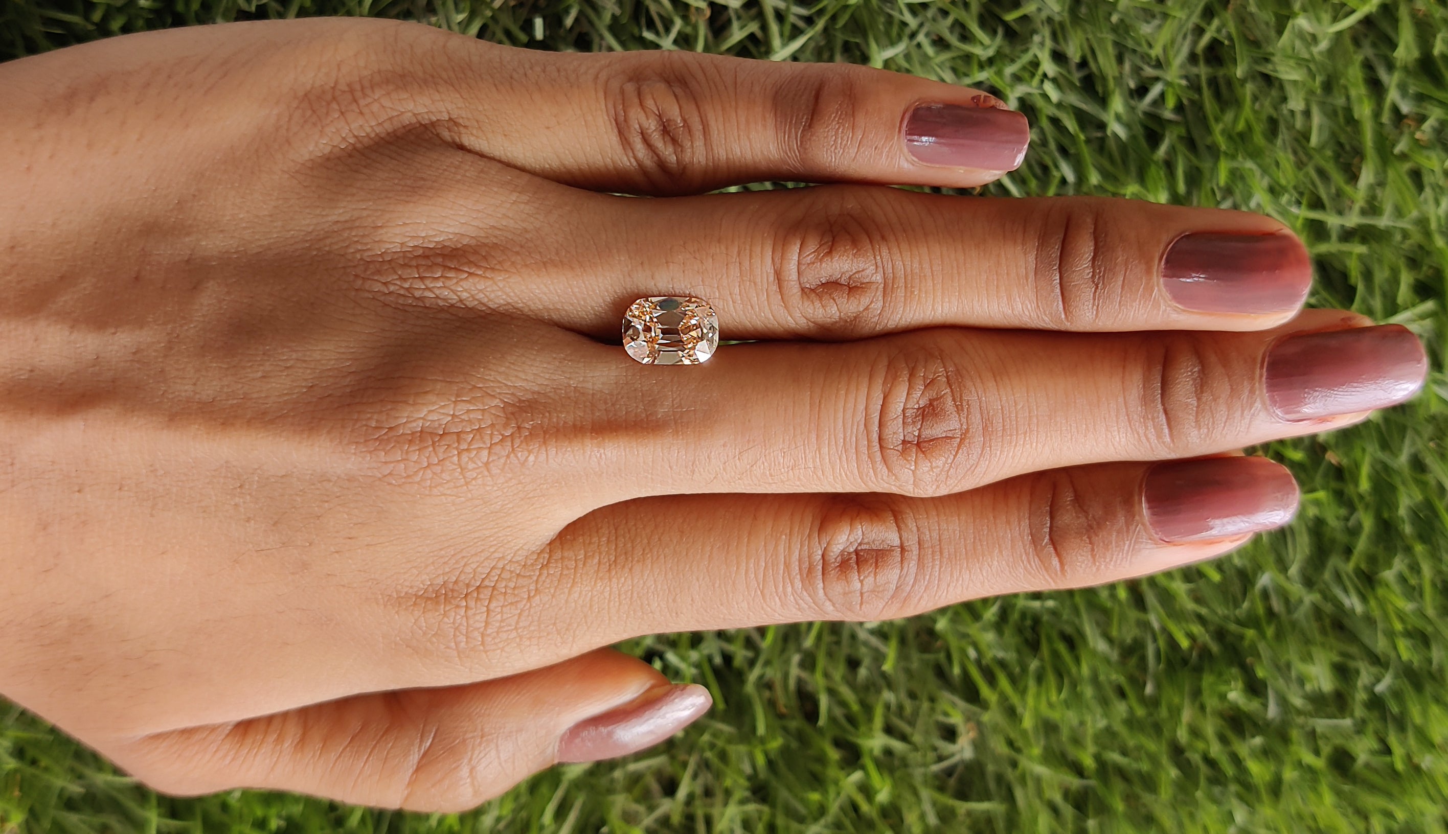 2.13 CT IGI Certified Cushion Old European Cut Diamond Fancy Intense Pink Color VS2 Clarity Lab Grown Diamond Lab Created Lab Diamond L3668