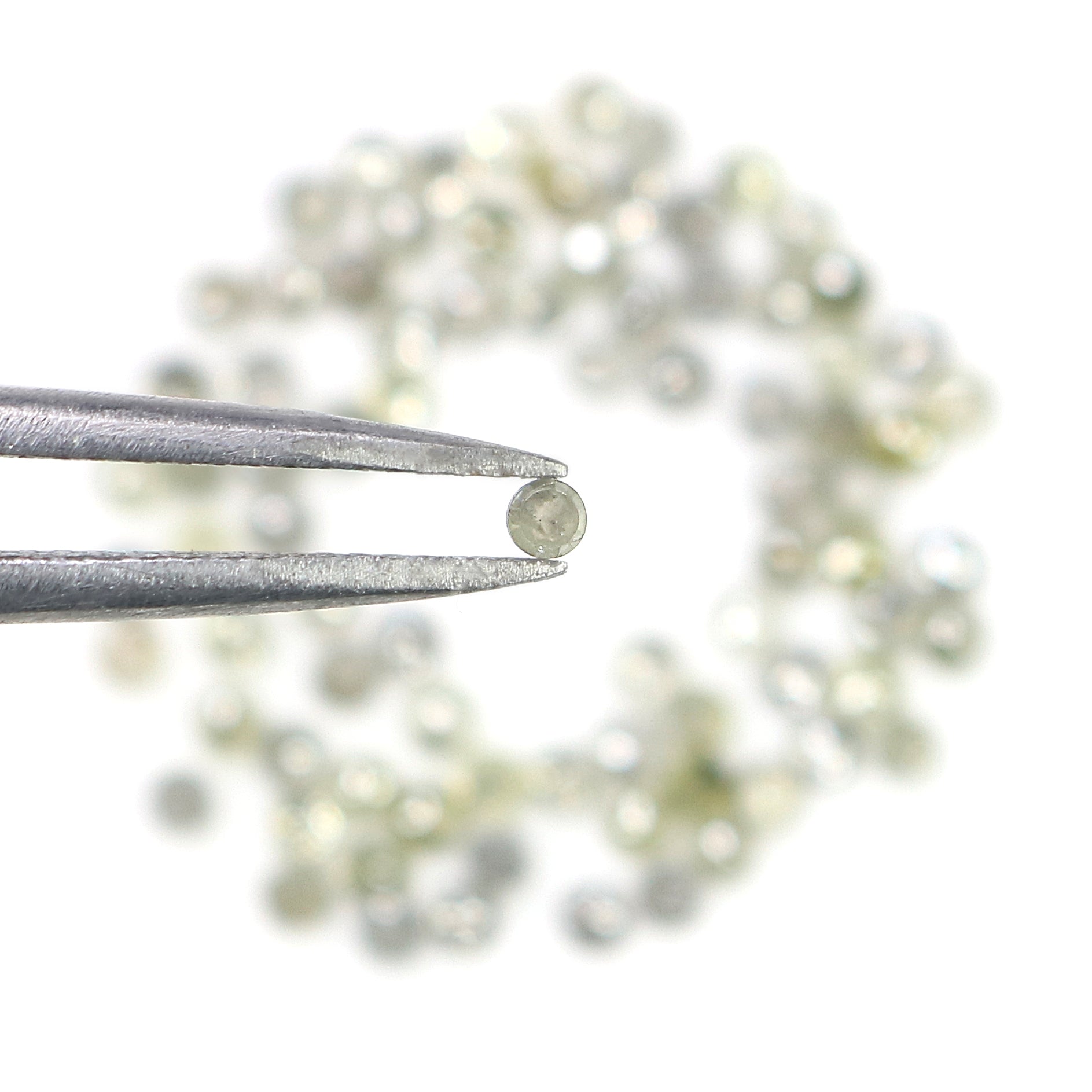 2.68 CT Natural Loose Round Rose Cut Diamond Grey Color Round Shape Diamond 1.80 MM Natural Loose Yellow Color Round Rose Cut Diamond LQ092