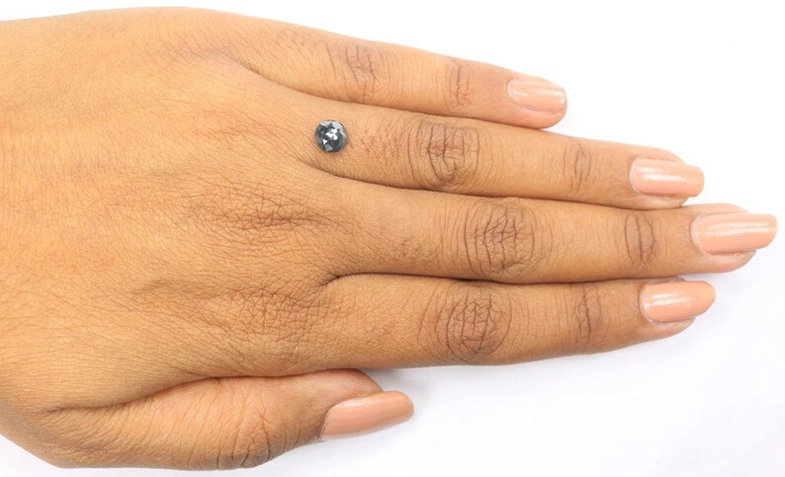 0.79 CT Natural Loose Round Shape Diamond Salt And Pepper Round Cut Diamond 6.00 MM Natural Black Gray Color Round Rose Cut Diamond NQ1536