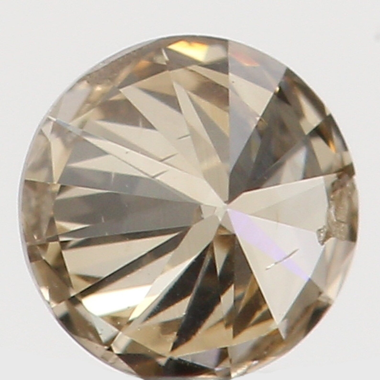 0.13 Ct Natural Loose Diamond Round Brown Color SI2 Clarity 3.20 MM N7366