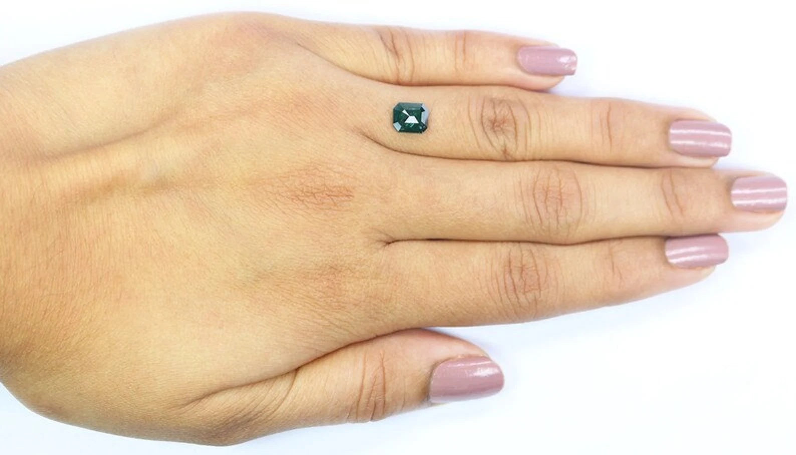 1.04 CT Natural Loose Emerald Shape Diamond Blue Color Emerald Diamond 6.60 MM Natural Diamond Green Color Emerald Rose Cut Diamond QN9396