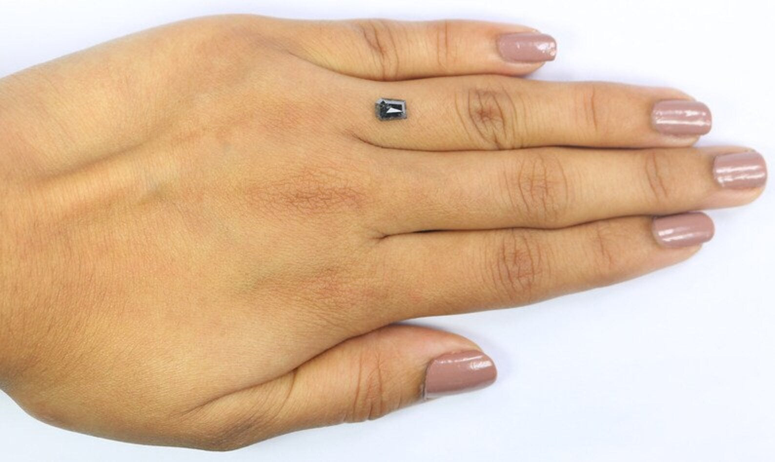 0.87 CT Natural Loose Coffin Shape Diamond Salt And Pepper Coffin Cut Diamond 6.00 MM Natural Loose Diamond Coffin Rose Cut Diamond QN8841