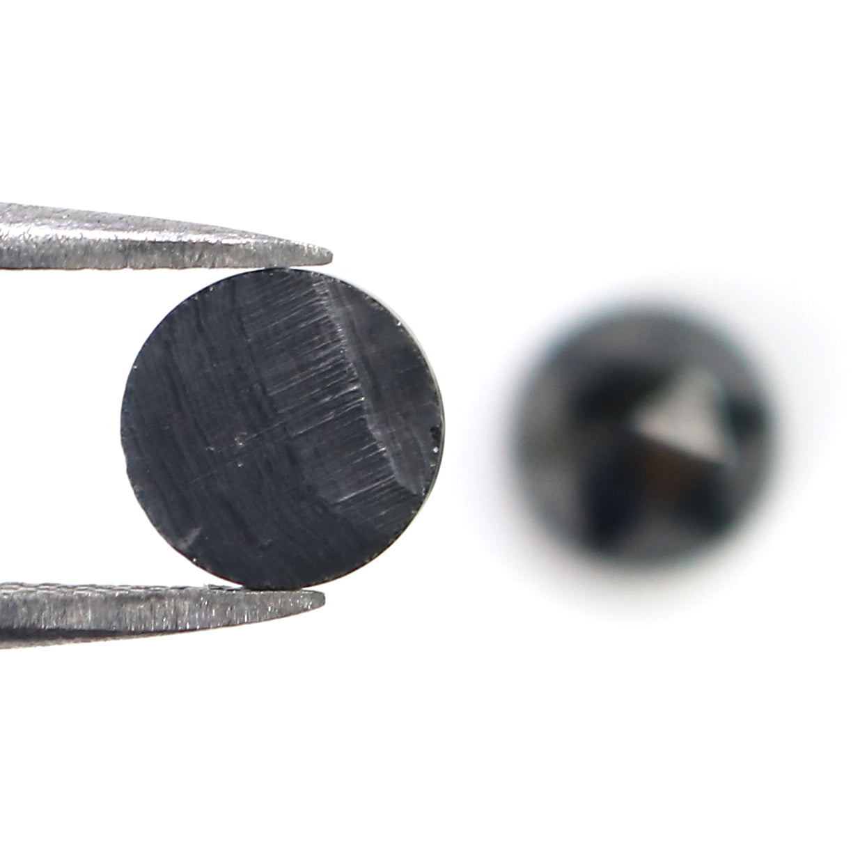 2.79 CT Natural Loose Round Rose Cut Pair Diamond Black Color Round Shape Diamond 6.90 MM Natural Black Color Round Rose Cut Diamond LQ1697