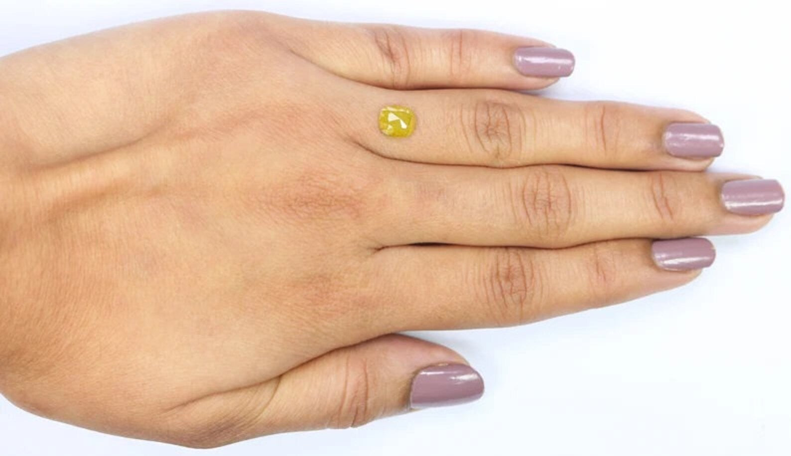 0.79 Ct Natural Loose Cushion Shape Diamond Yellow Color Cushion Cut Diamond 6.80 MM Natural Yellow Color Cushion Rose Cut Diamond NQ1747