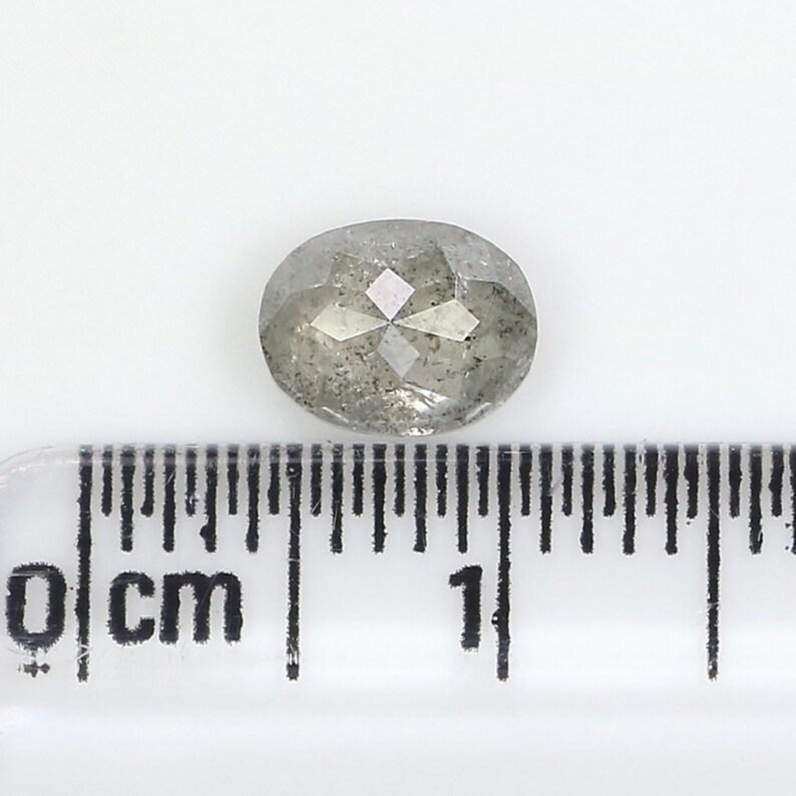 0.95 CT Natural Loose Oval Shape Diamond Salt And Pepper Oval Diamond 6.70 MM Natural Loose Diamond Grey Color Oval Rose Cut Diamond NQ9847