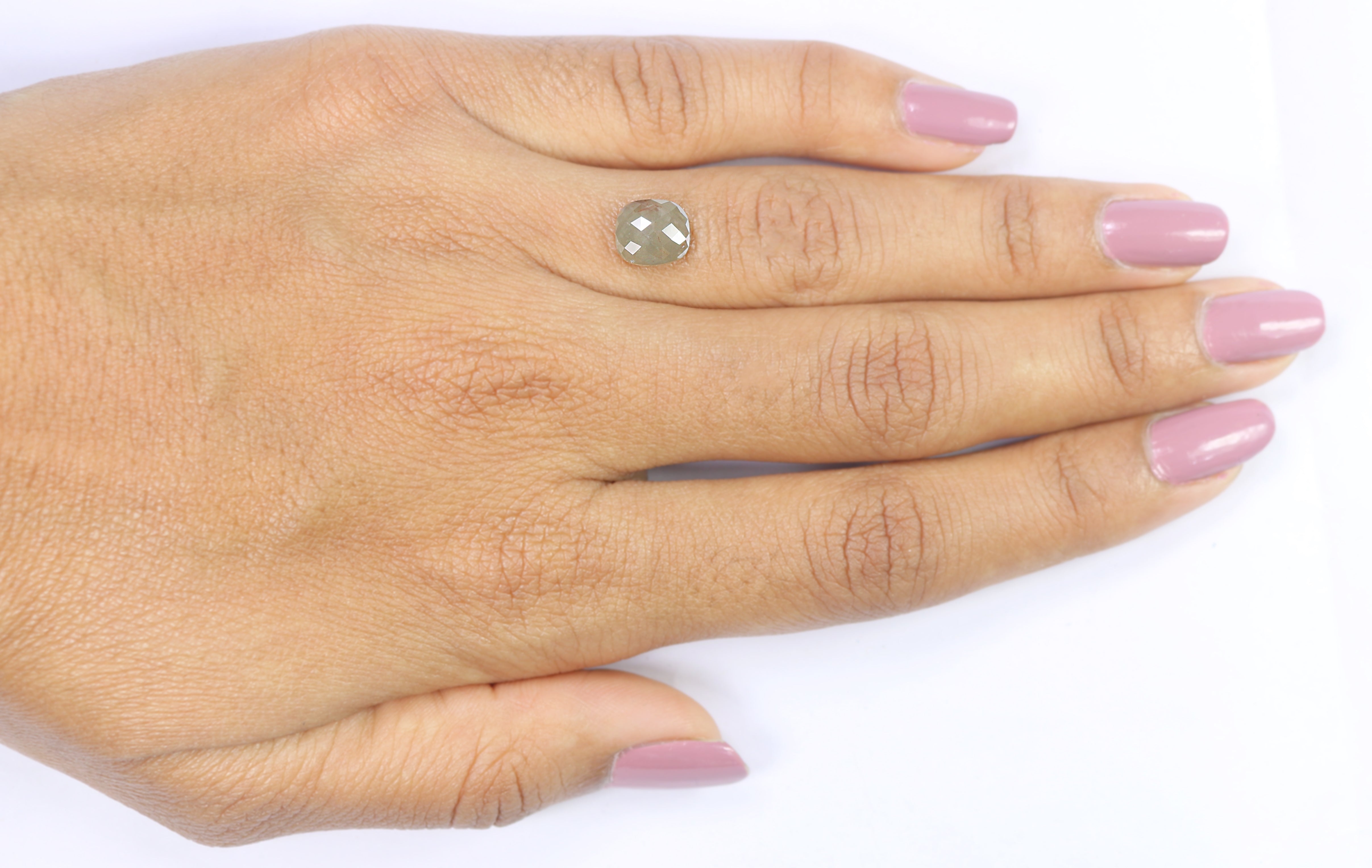 1.90 CT Natural Loose Oval Shape Diamond Grey Color Oval Cut Diamond 8.00 MM Natural Loose Diamond Grey Color Oval Rose Cut Diamond LQ7824