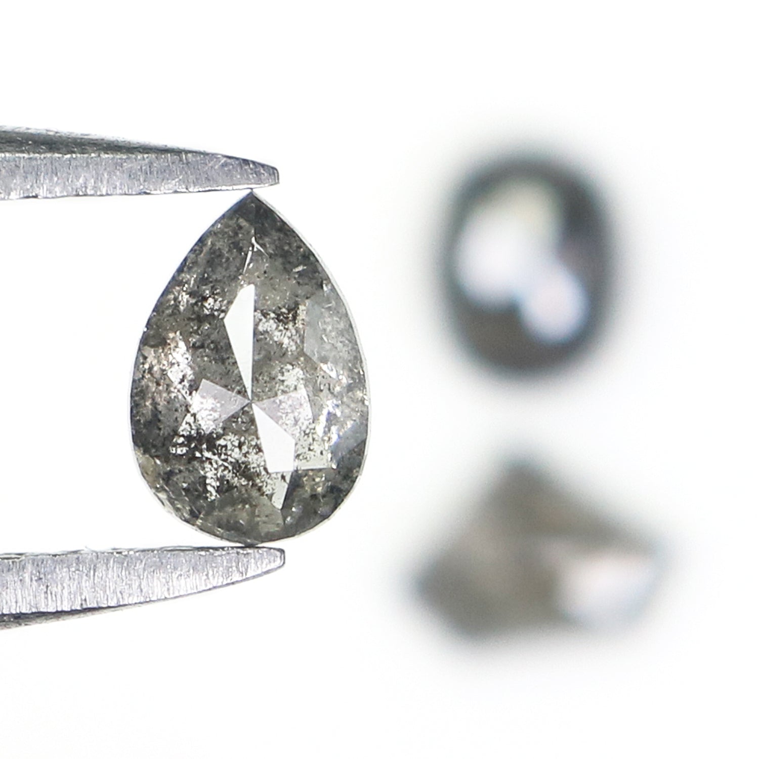 0.84 Ct Natural Loose Diamond, Salt Pepper Diamond, Mix Shape, Black And Gray Diamond, Shield Diamond, Oval Diamond, Pear Diamond N1237