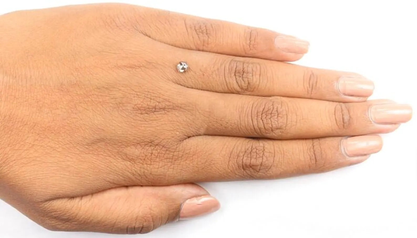 0.37 CT Natural Loose Hexagon Diamond Brown Color Hexagon Diamond 4.45 MM Natural Loose Brown Color Diamond Hexagon Rose Cut Diamond NQ1187