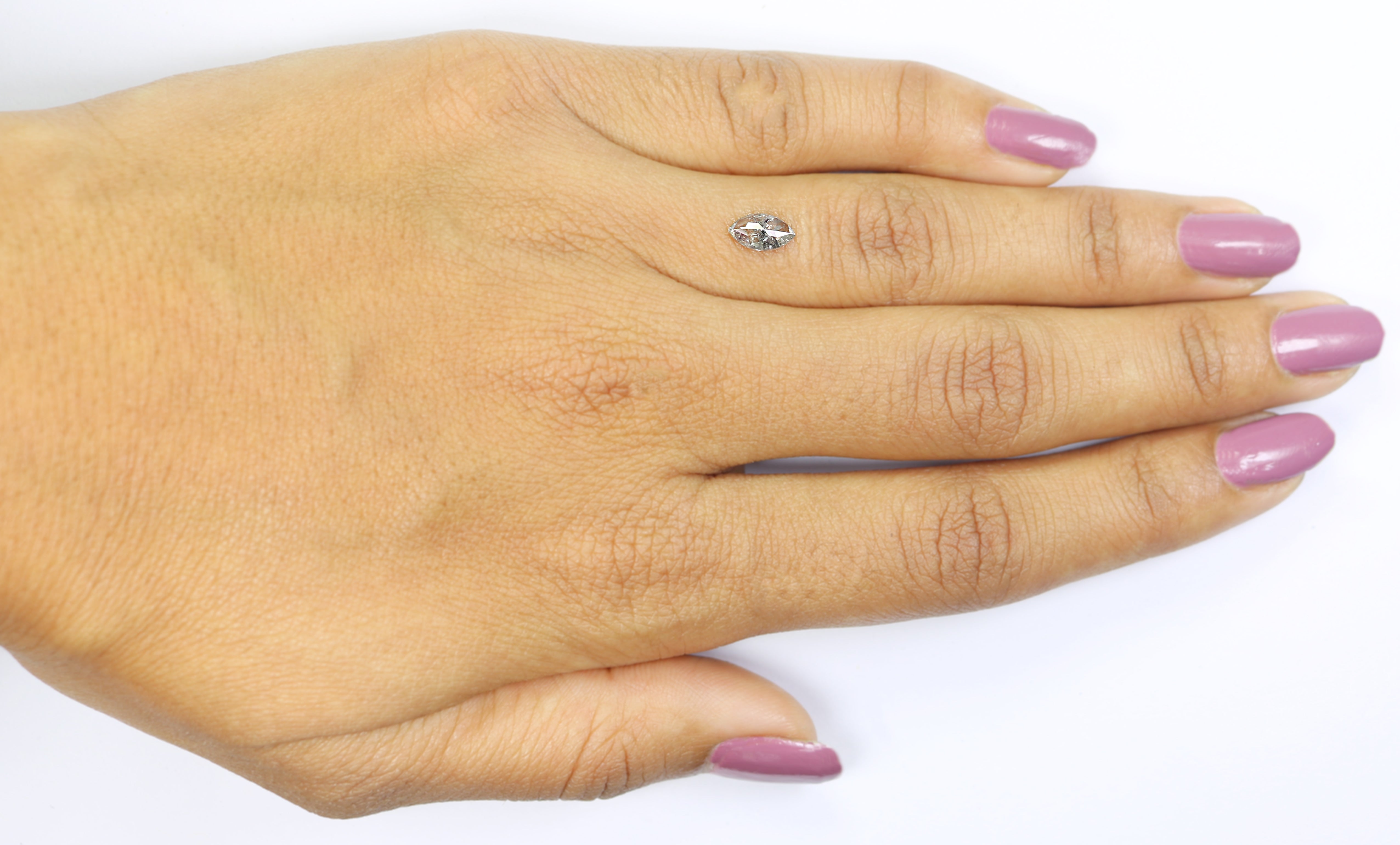 0.48 CT Natural Loose Marquise Shape Diamond Salt And Pepper Marquise Rose Cut Diamond 7.50 MM Black Grey Color Marquise Cut Diamond LQ1524