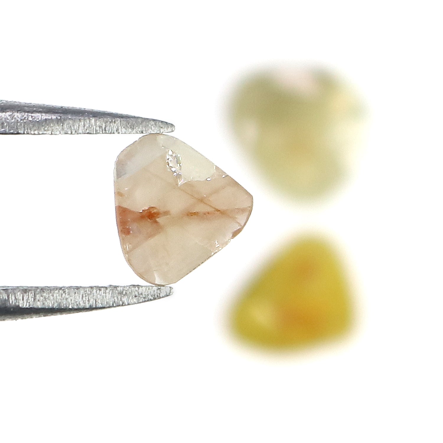 1.09 CT Natural Loose Slice Shape Diamond Yellow Color Slice Cut Diamond 6.85 MM Natural Loose Grey Color Slice Irregular Cut Diamond LQ3212