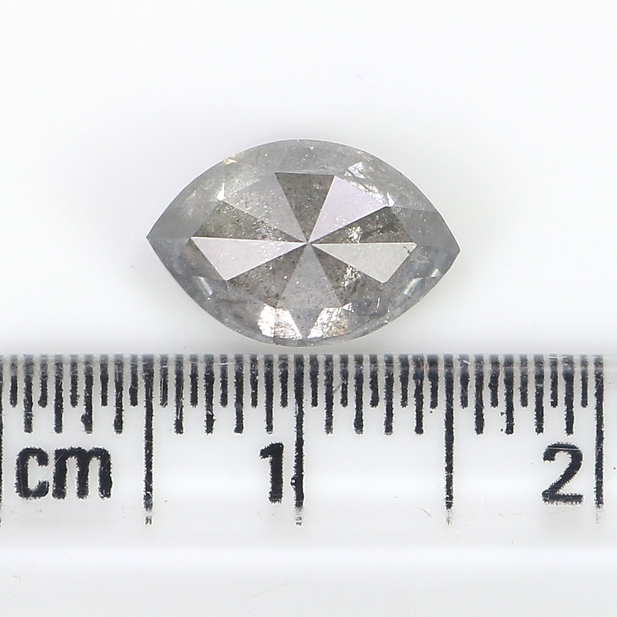2.04 CT Natural Loose Marquise Shape Diamond Salt And Pepper Marquise Rose Cut Diamond 10.45 MM Black Grey Color Marquise Cut Diamond LC39