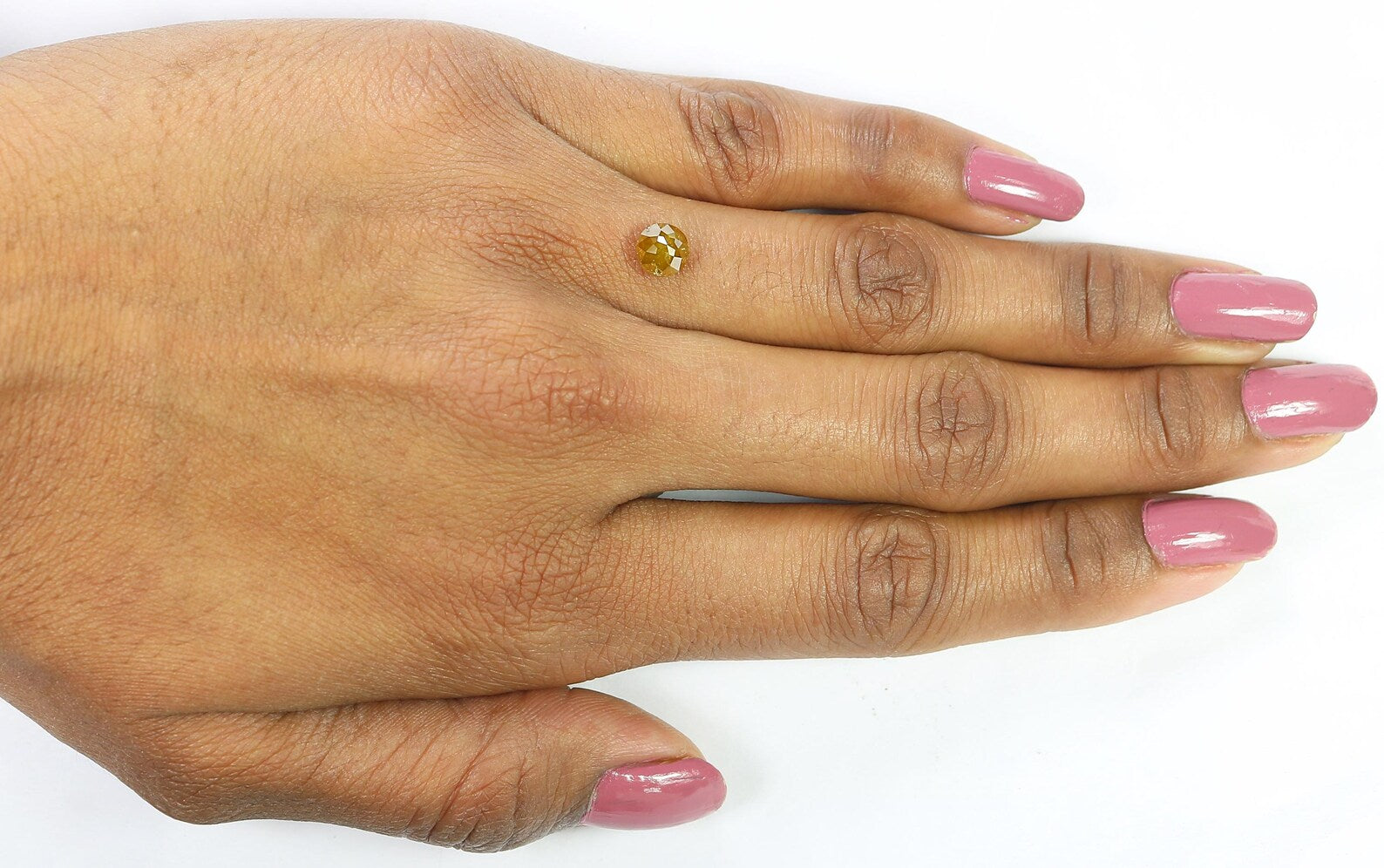 1.16 CT Natural Loose Round Rose Cut Diamond Yellow Color Round Shape Diamond 5.75 MM Natural Coffee Color Round Rose Cut Diamond NQ8046