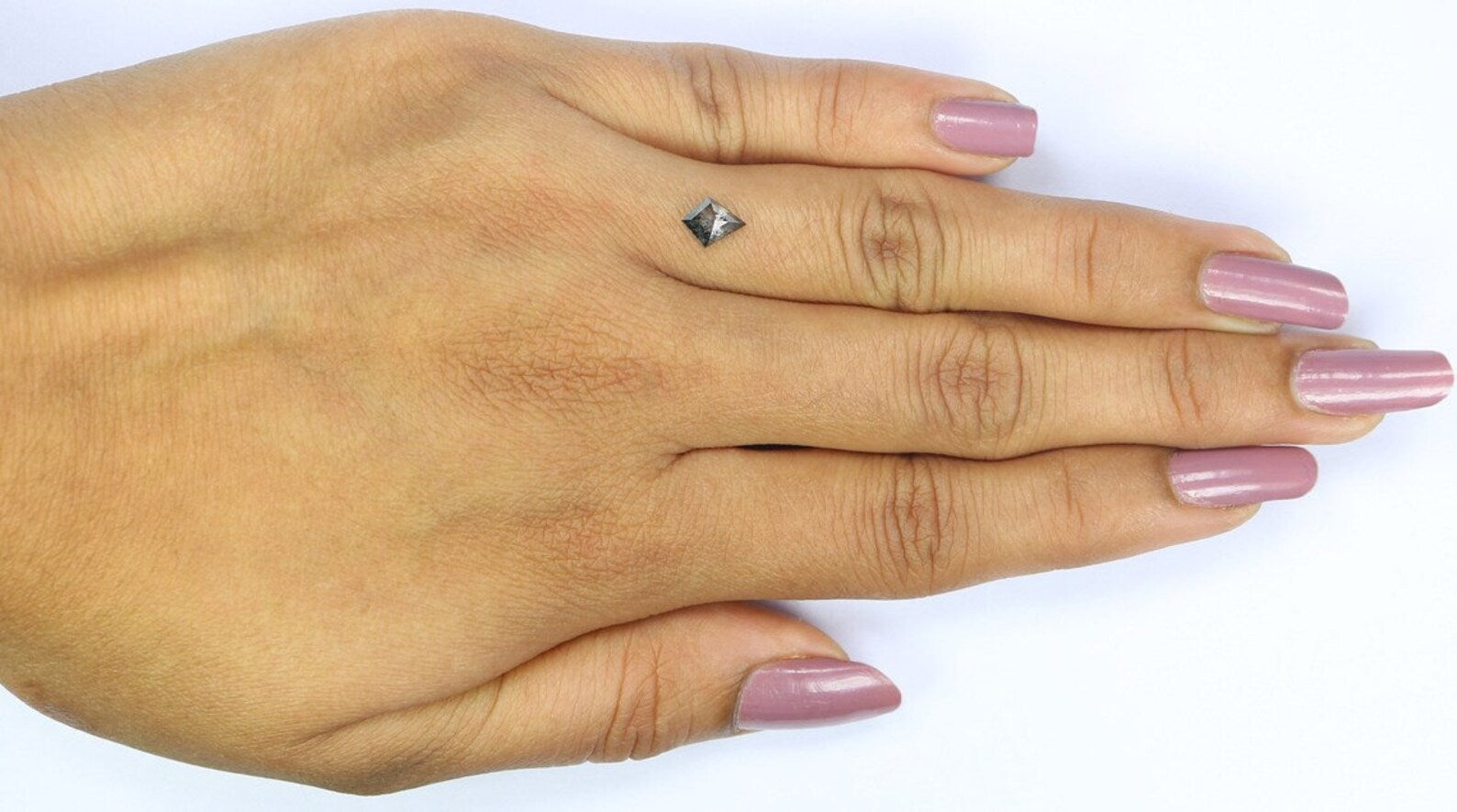 0.44 CT Natural Loose Kite Cut Diamond Salt And Pepper Diamond 6.75 MM Natural Loose Diamond Black Grey Color Kite Rose Cut Diamond NQ2167