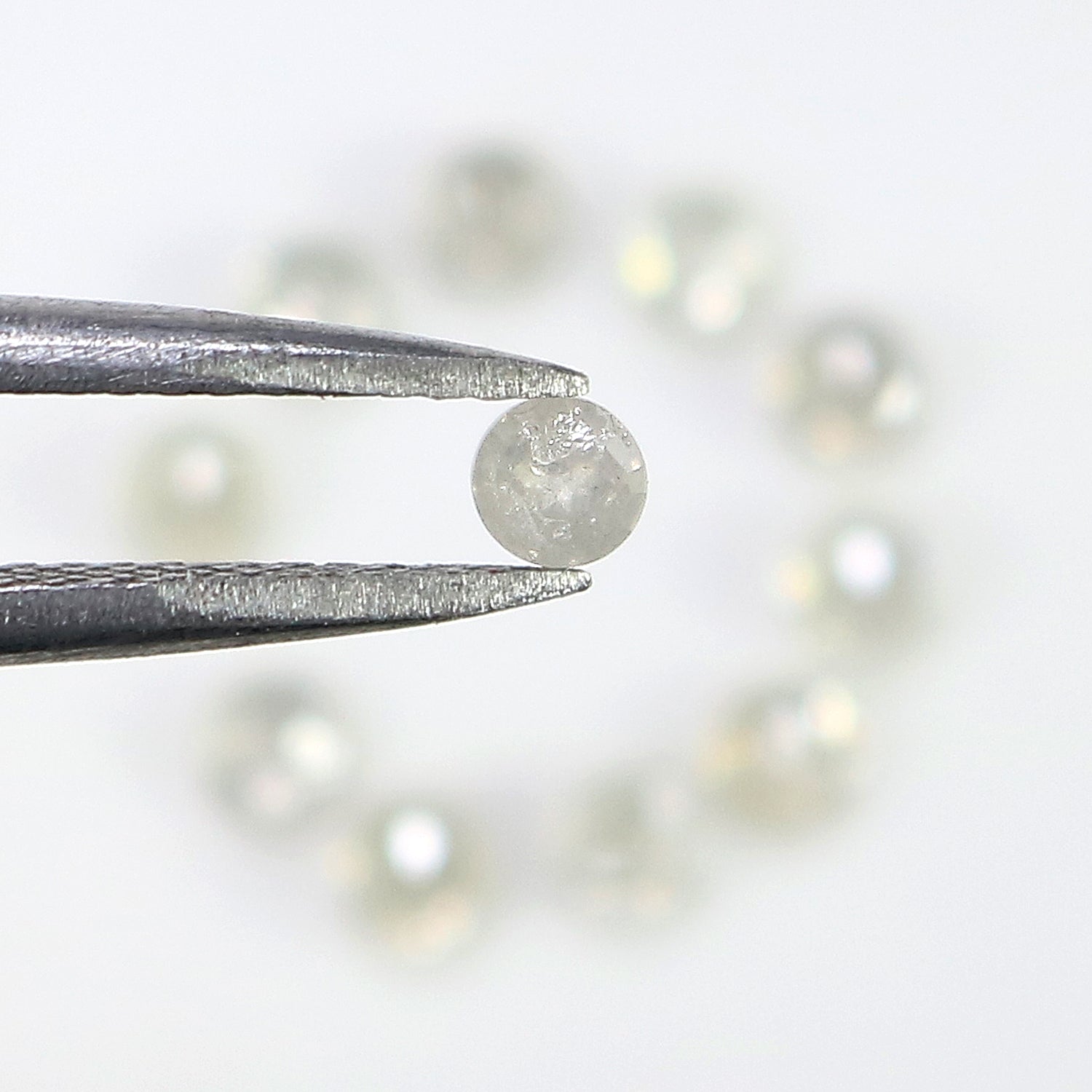1.35 CT Natural Loose Round Rose Cut Diamond Grey Color Round Shape Diamond 2.90 MM Natural Loose Grey Color Round Rose Cut Diamond LQ3217