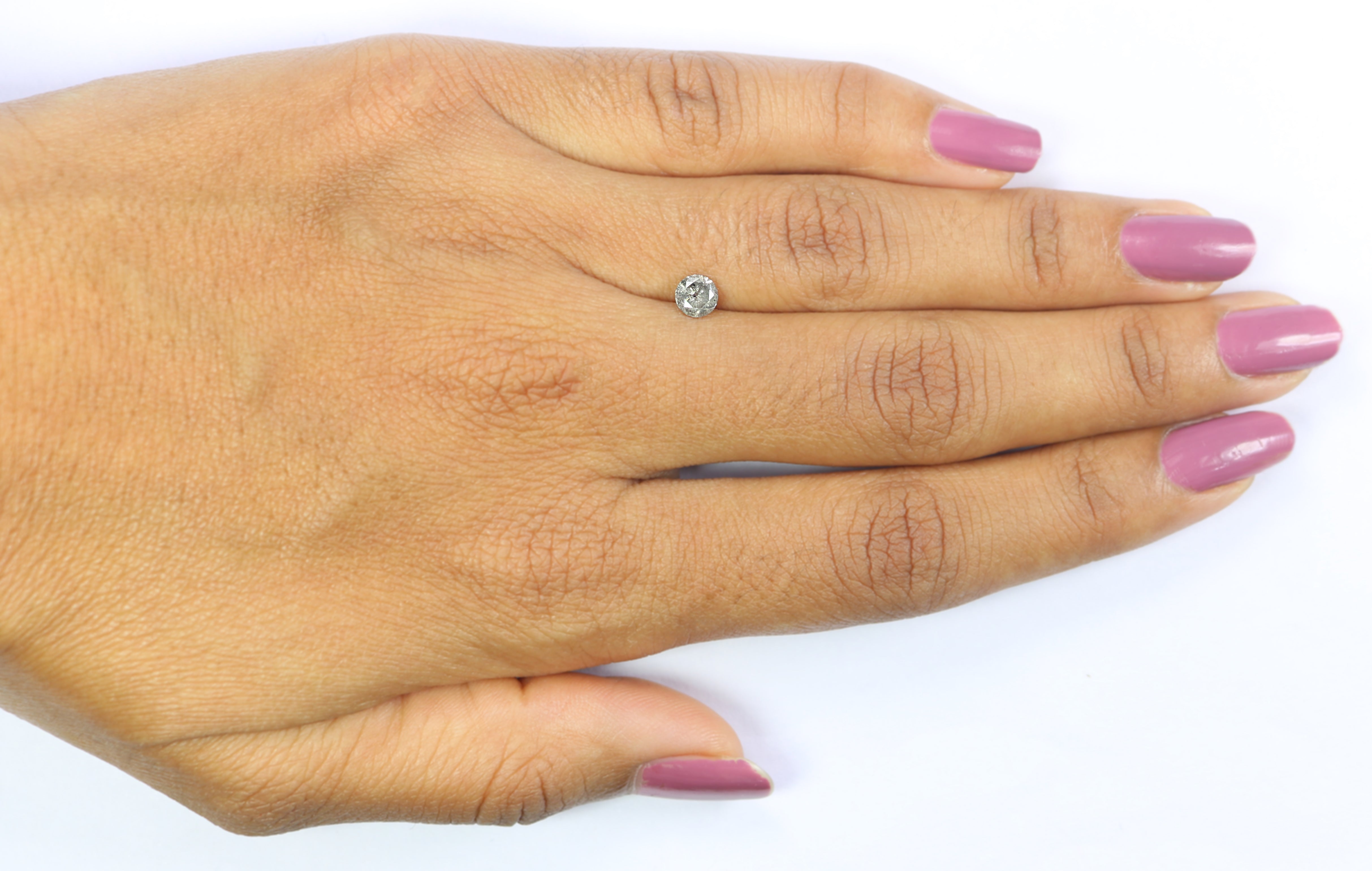 0.42 CT Natural Loose Round Shape Diamond Salt And Pepper Round Cut Diamond 4.65 MM Natural Loose Diamond Round Brilliant Cut Diamond LQ2804