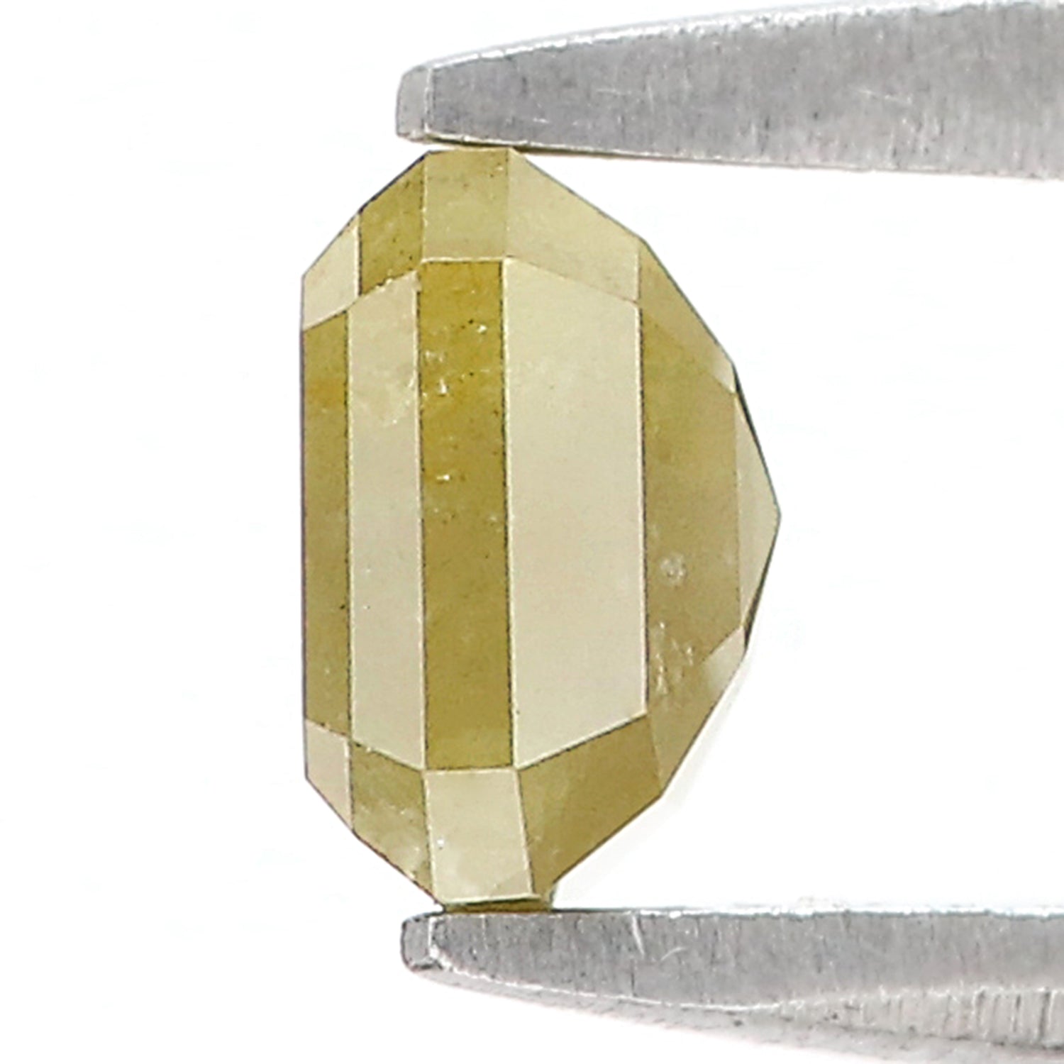 0.73 Ct Natural Loose Emerald Shape Diamond Yellow Color Emerald Diamond 5.05 MM Natural Loose Yellow Color Emerald Rose Cut Diamond N2651