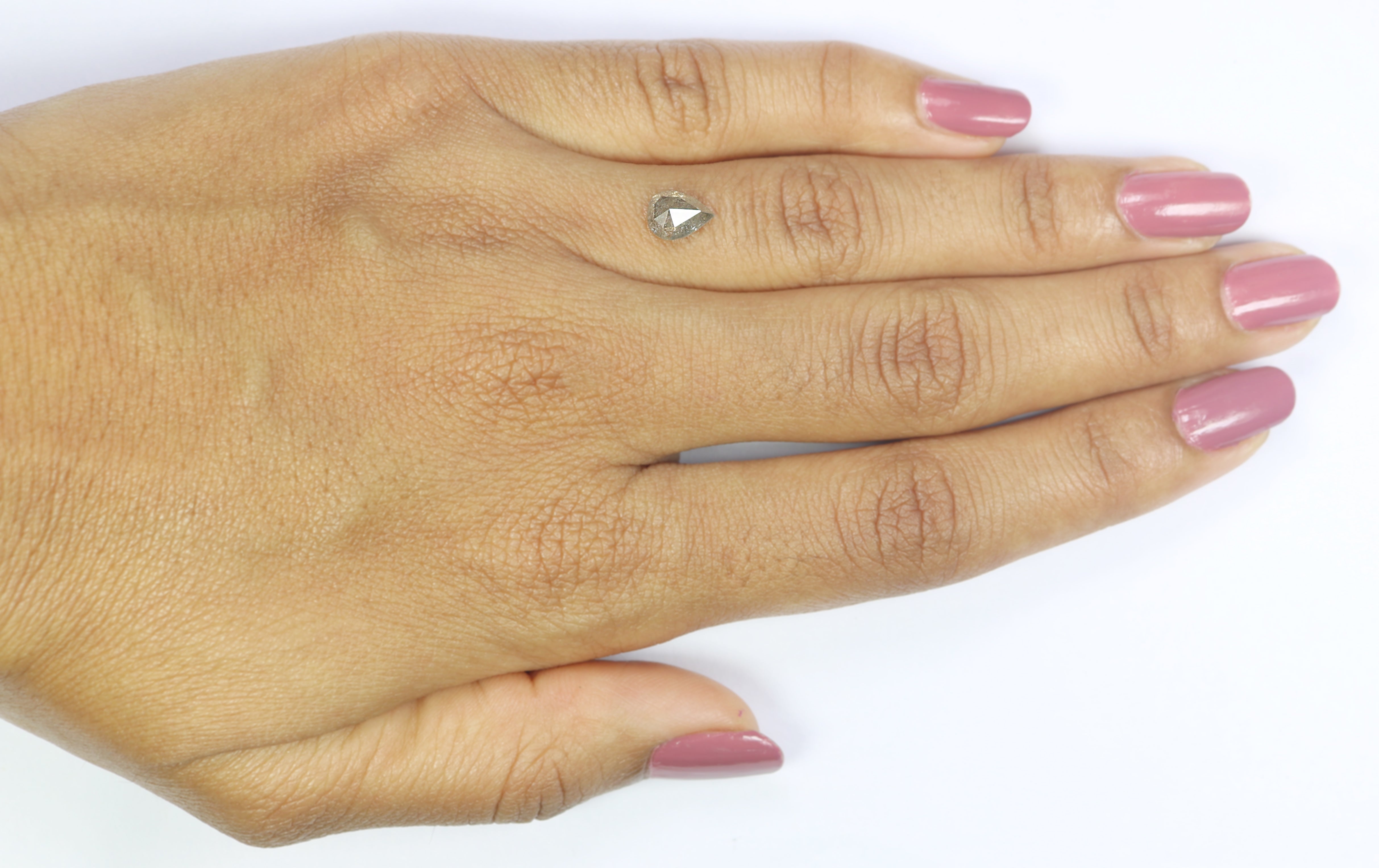 0.98 CT Natural Loose Pear Shape Diamond Salt And Pepper Pear Diamond 7.30 MM Natural Loose Diamond Grey Color Pear Rose Cut Diamond LQ7712