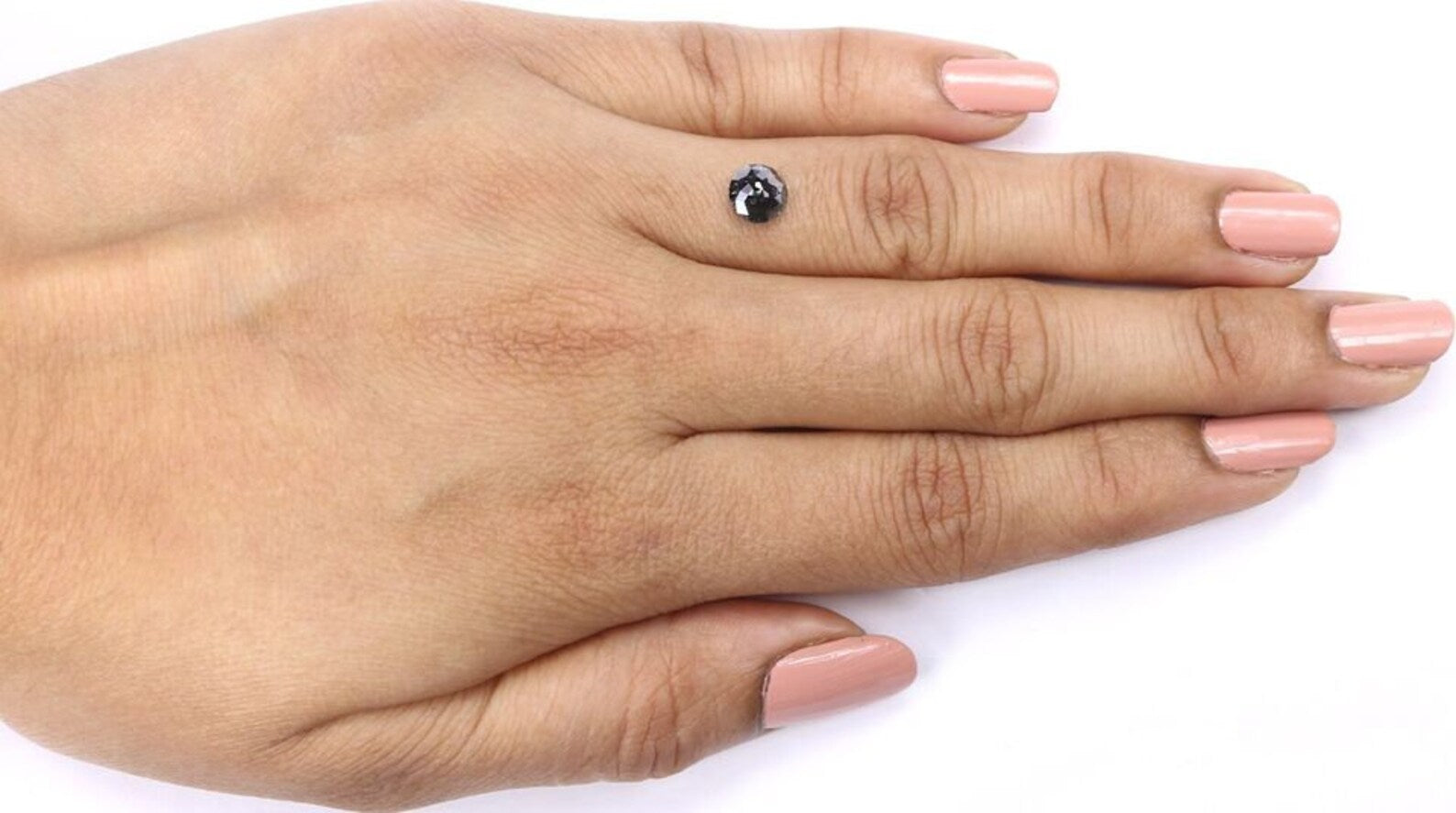 0.84 CT Natural Loose Round Rose Cut Diamond Salt And Pepper Round Shape Diamond 5.90 MM Natural Black Grey Color Rose Cut Diamond QN1928